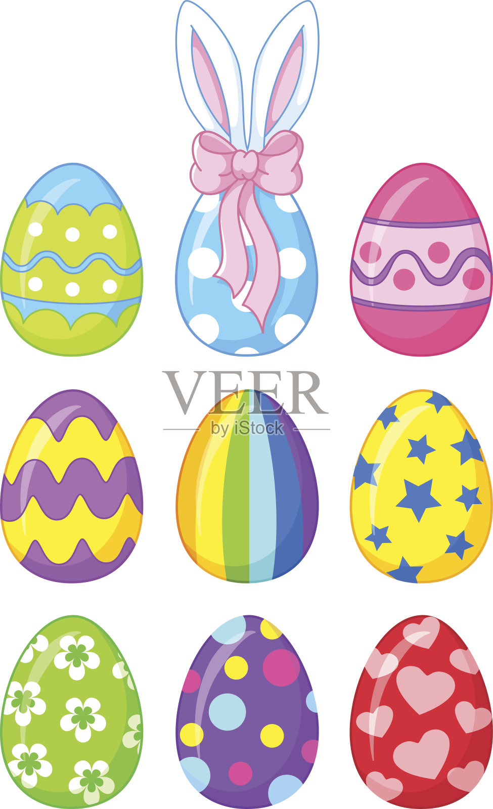 复活节彩蛋插画图片素材