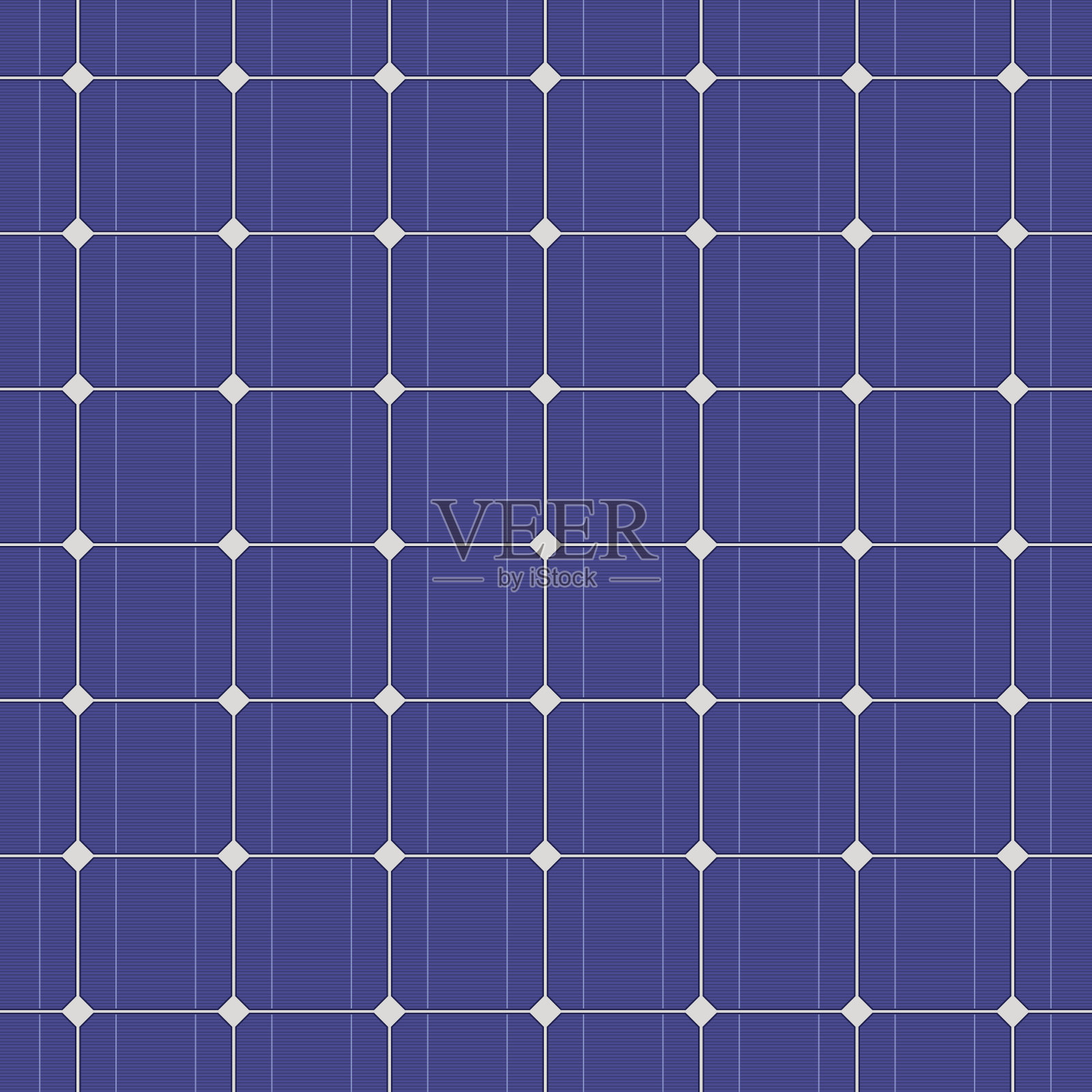 蓝色电动太阳能板无缝图案。向量插画图片素材