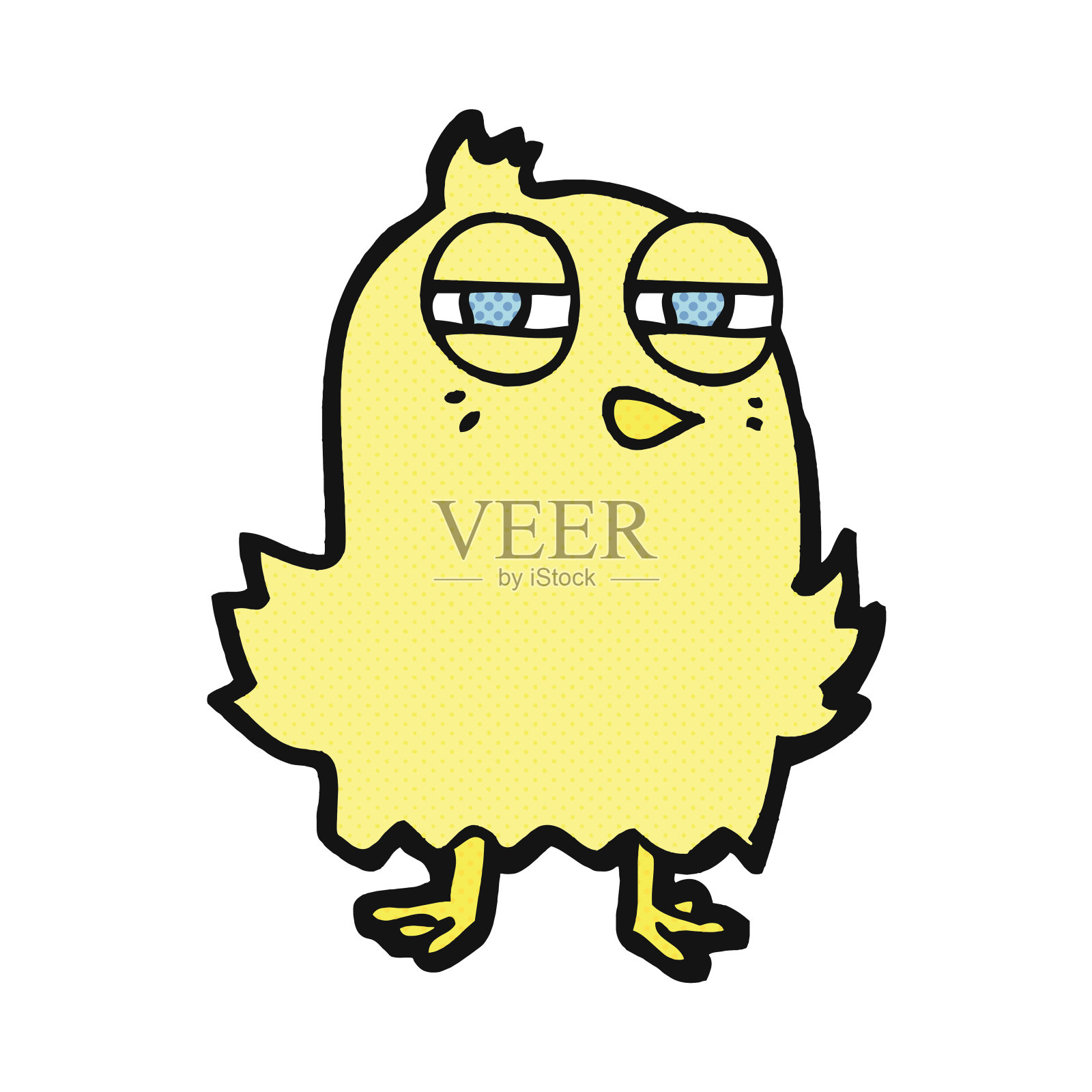 有趣的漫画卡通鸟设计元素图片