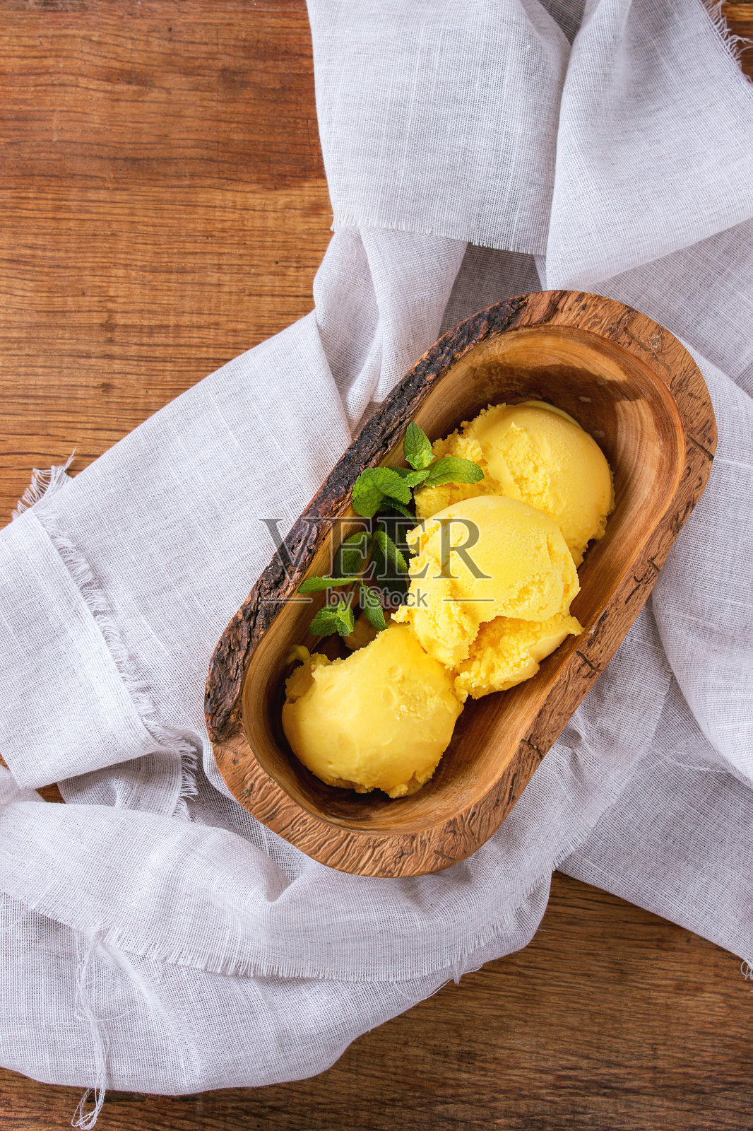 芒果冰淇淋照片摄影图片