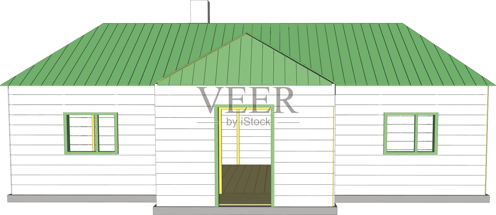 优雅的古老，古色古香的小镇街道。设计元素图片