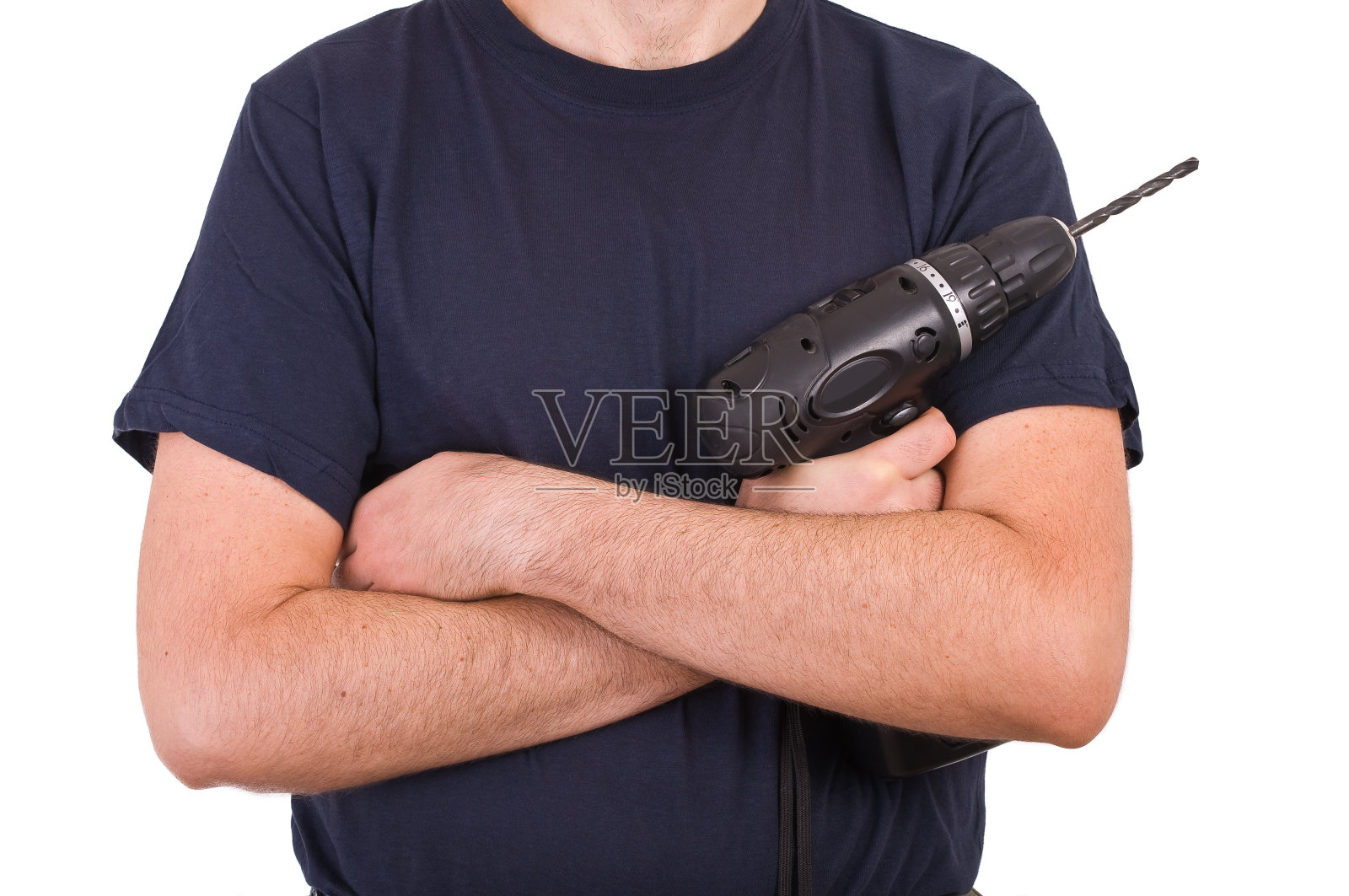 蓝领工人。照片摄影图片