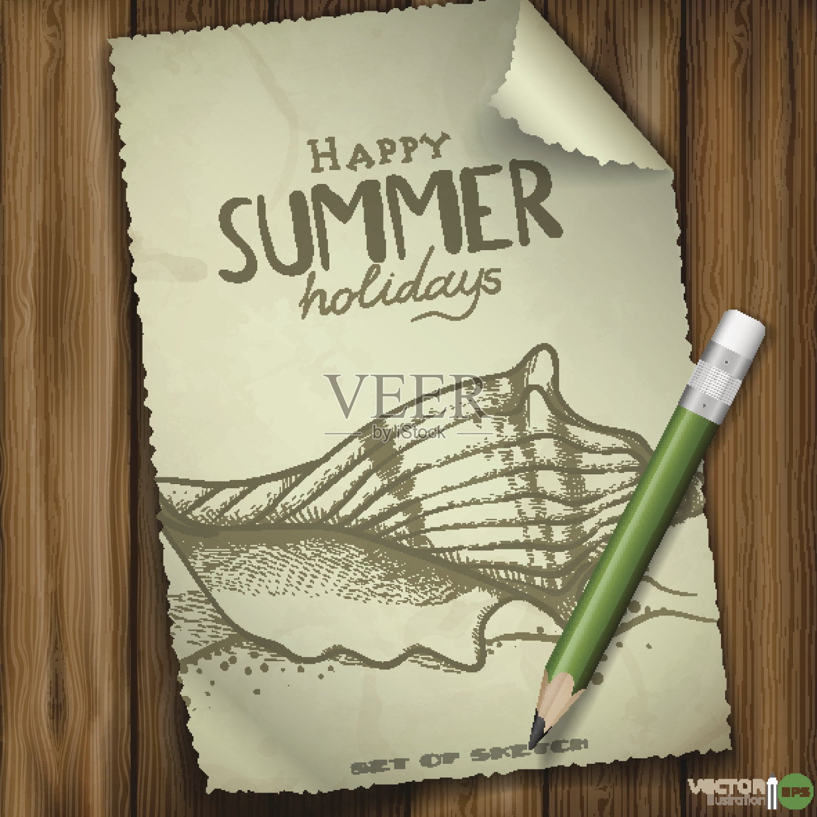 一套手绘各种元素插画图片素材