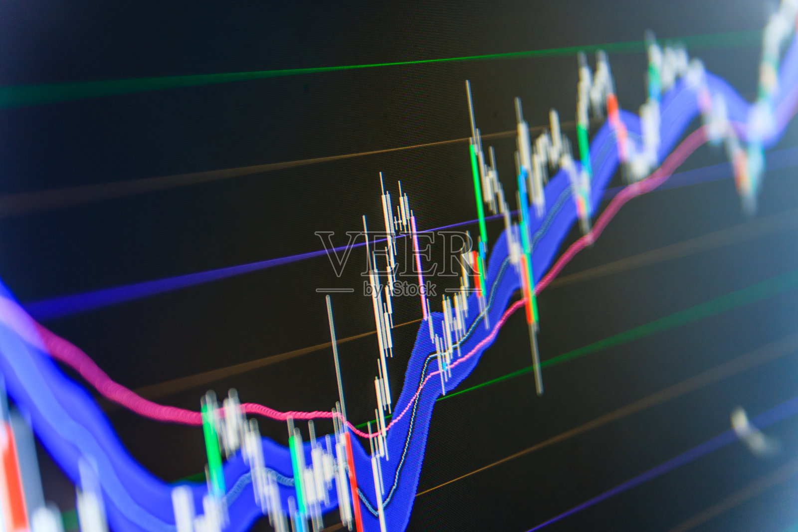 股票市场图表和条形图价格显示照片摄影图片