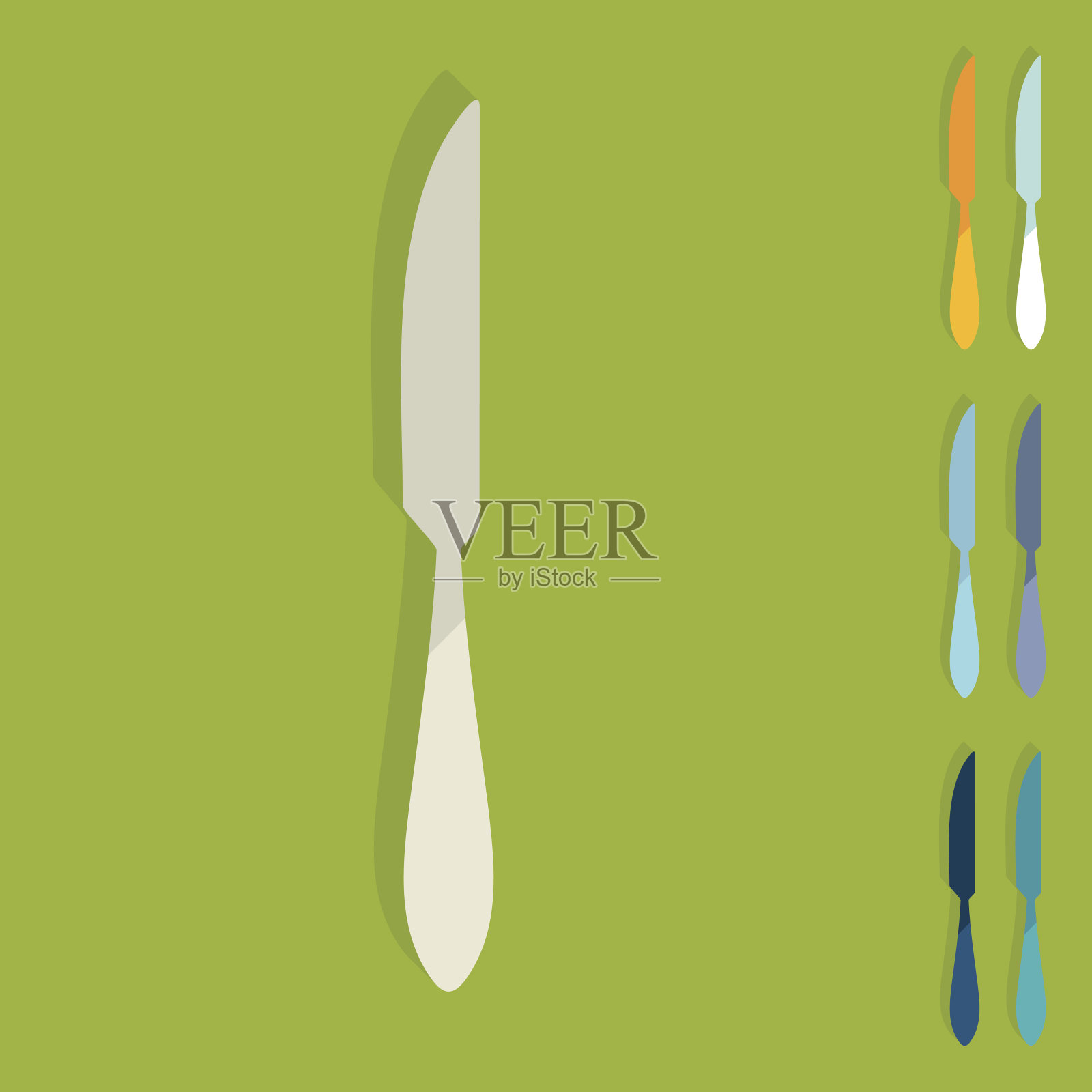 平面设计:刀插画图片素材