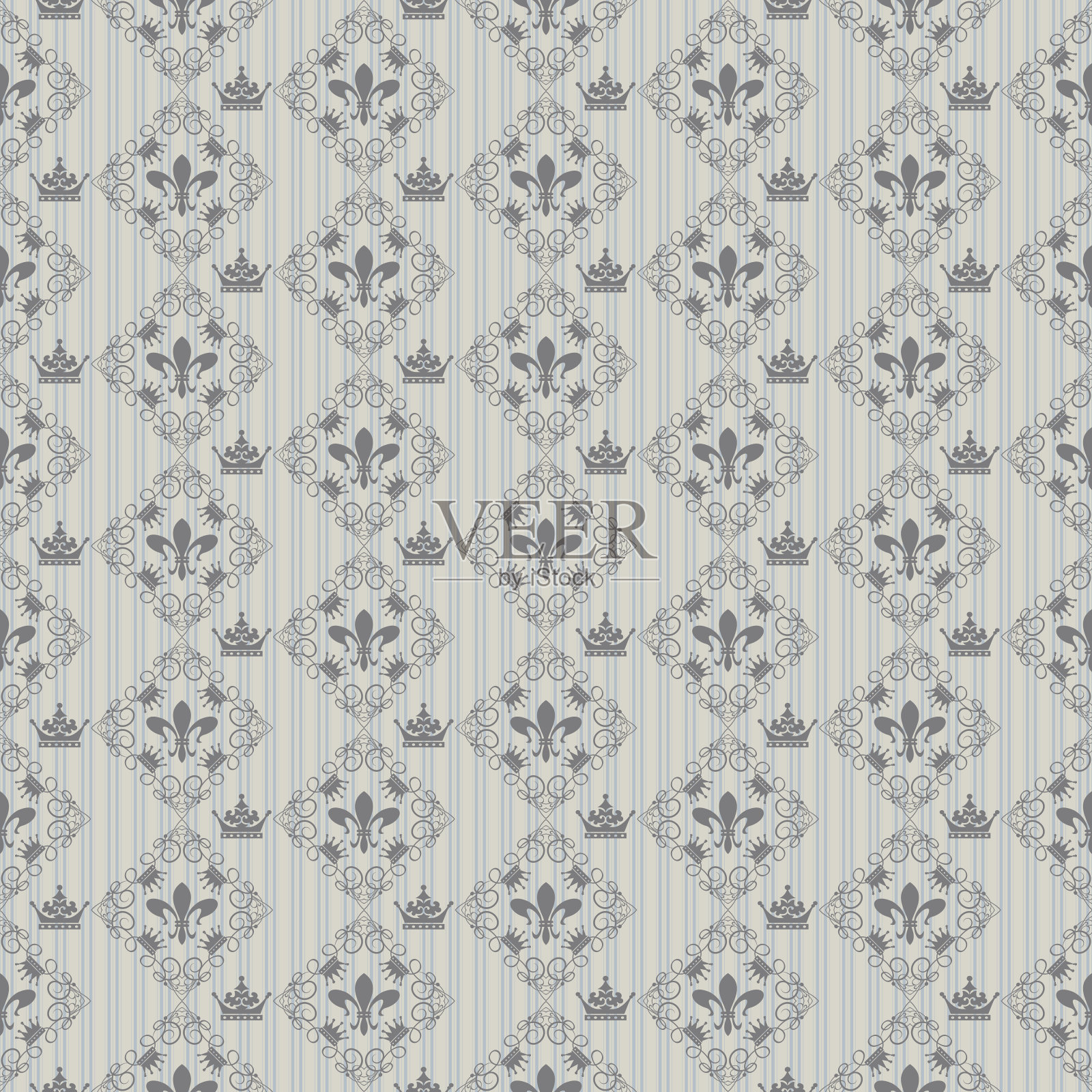 无缝优雅复古墙纸插画图片素材