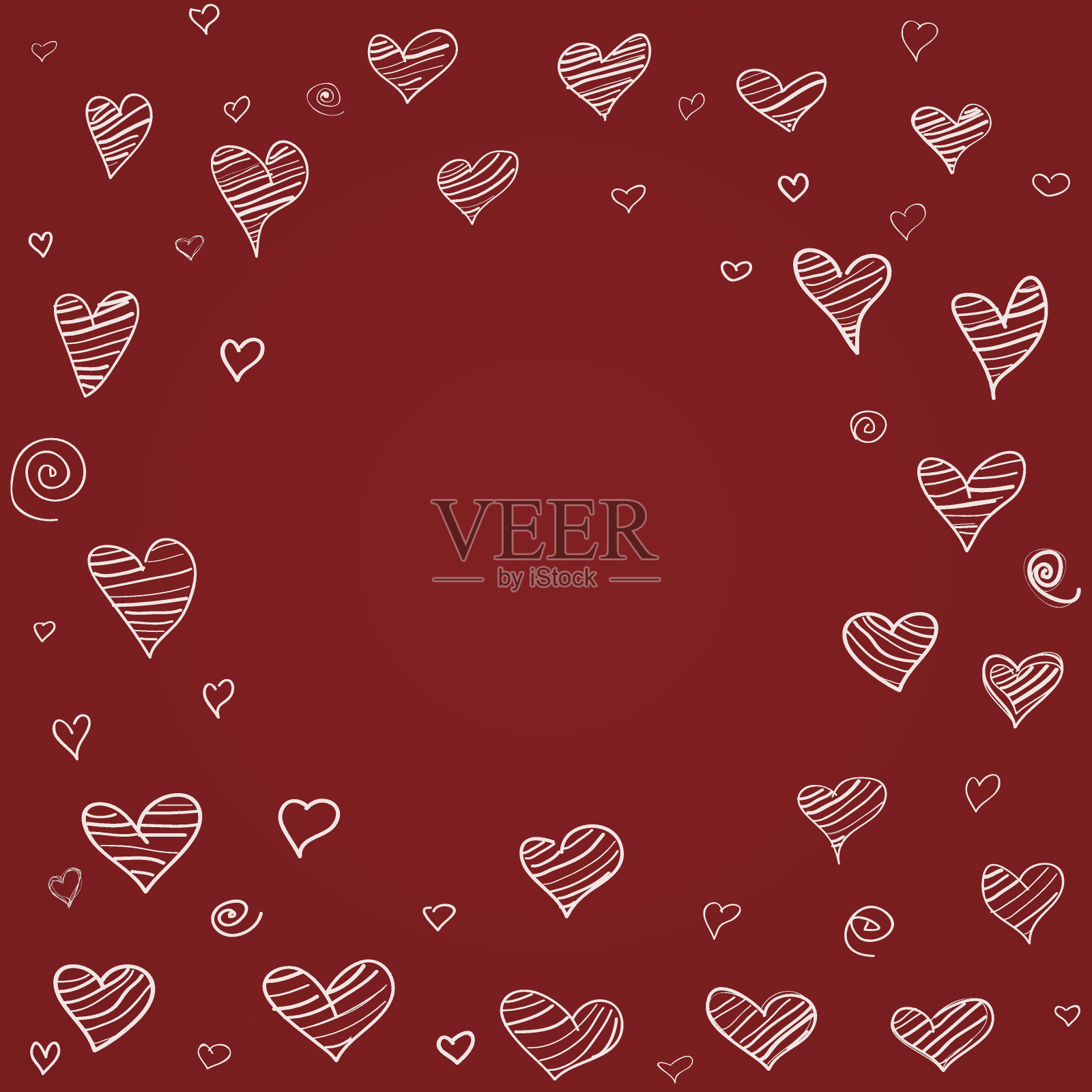 心背景徒手画插画图片素材