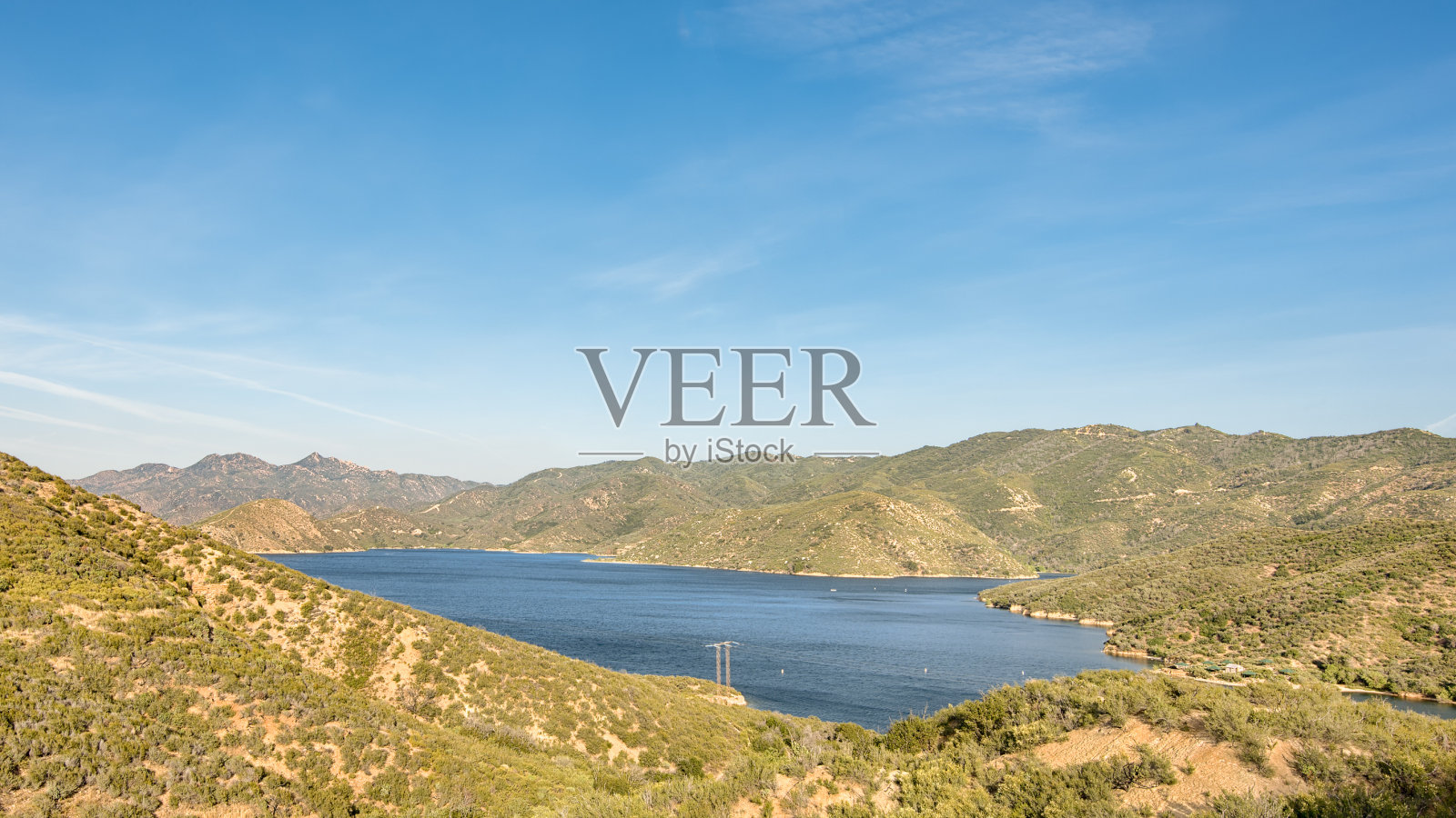 银木湖俯瞰，环世界风景小径，加州照片摄影图片