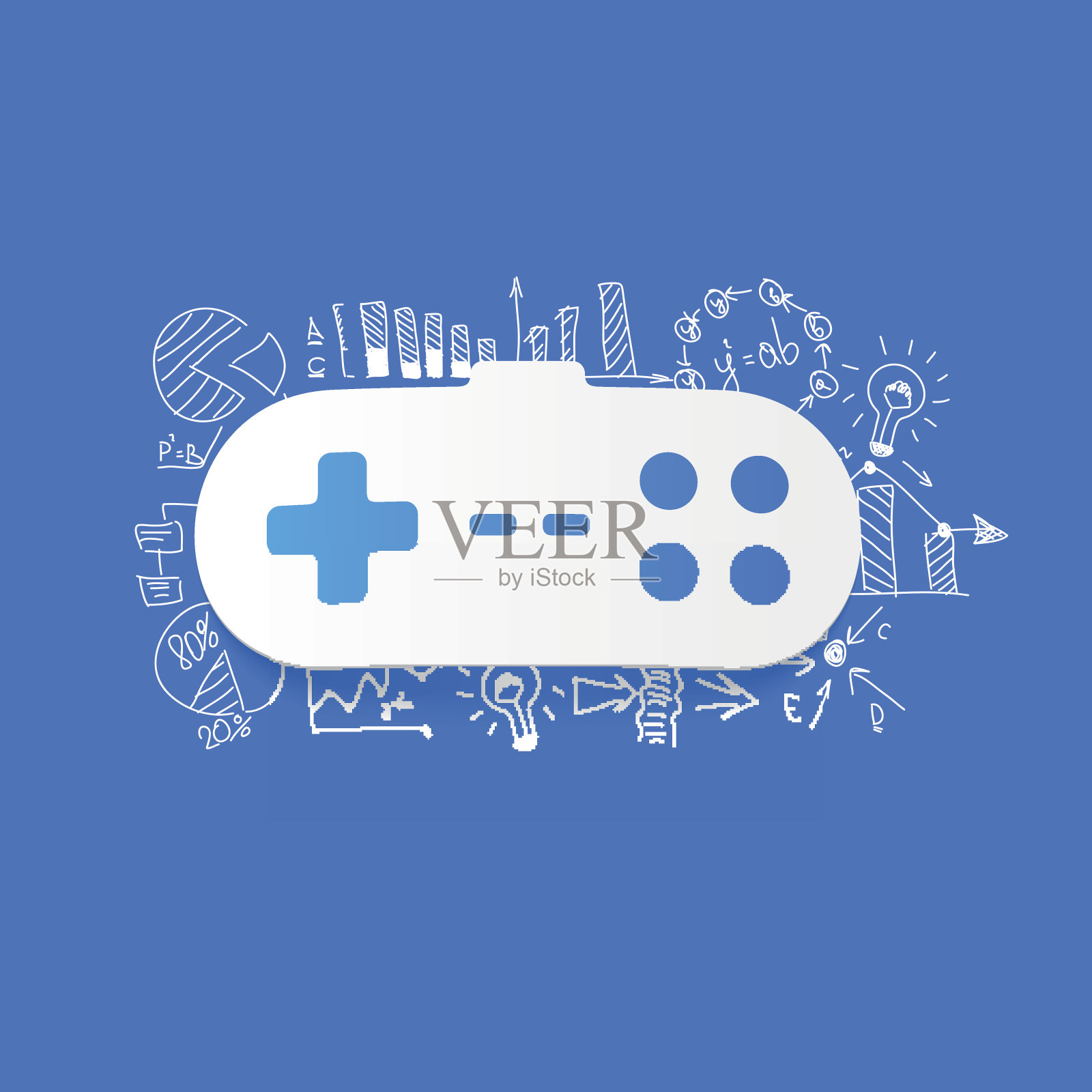 绘制业务公式:操纵杆插画图片素材