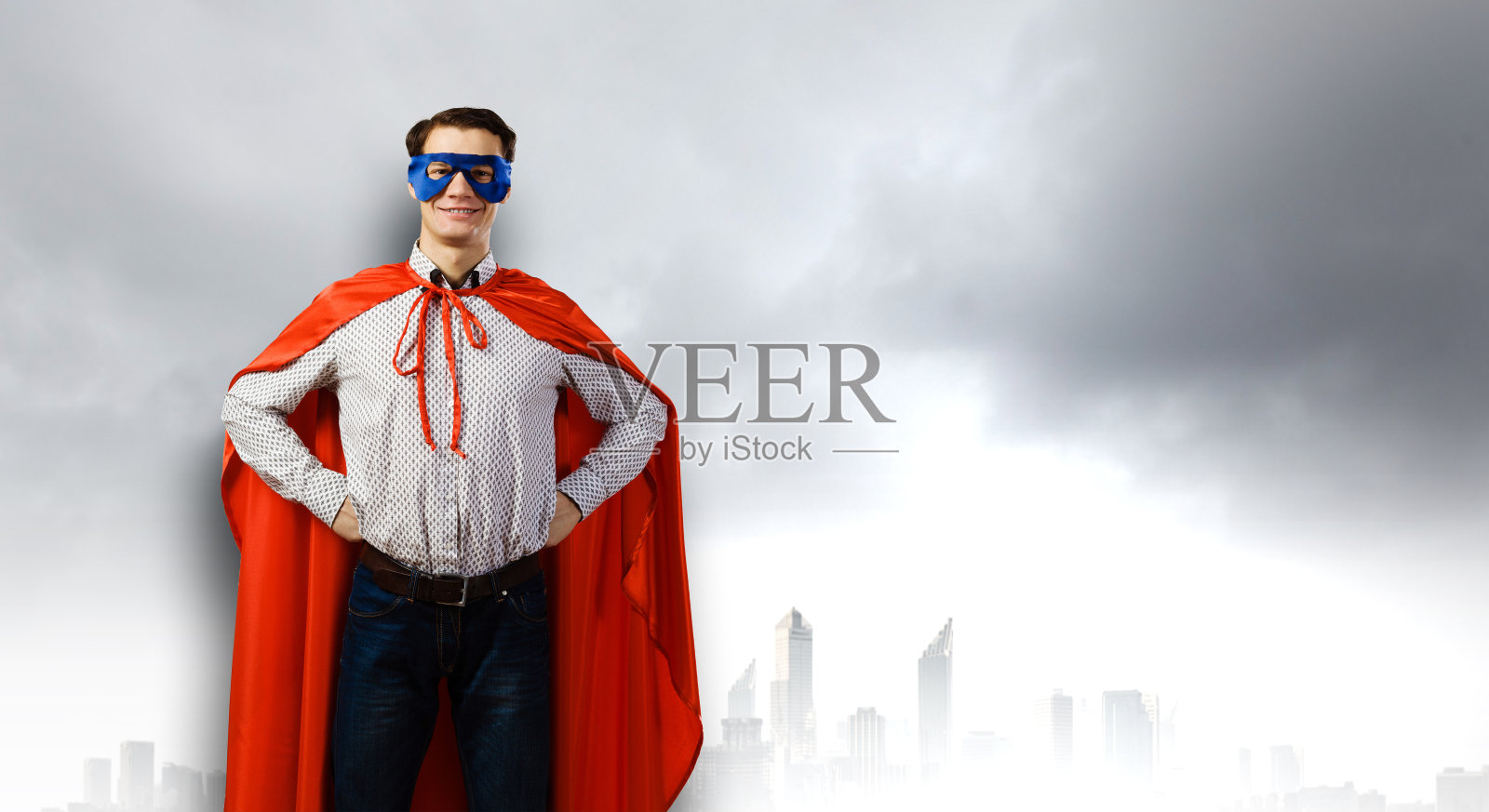 自信的超级英雄照片摄影图片
