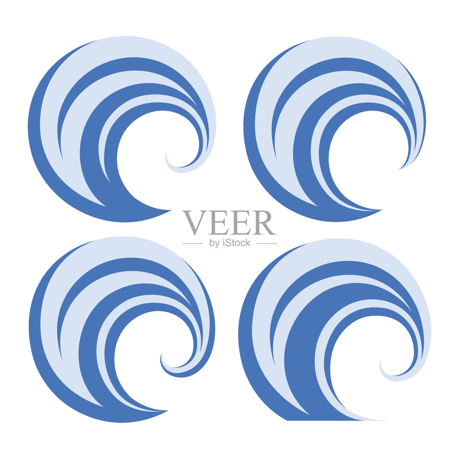 海浪图标插画图片素材