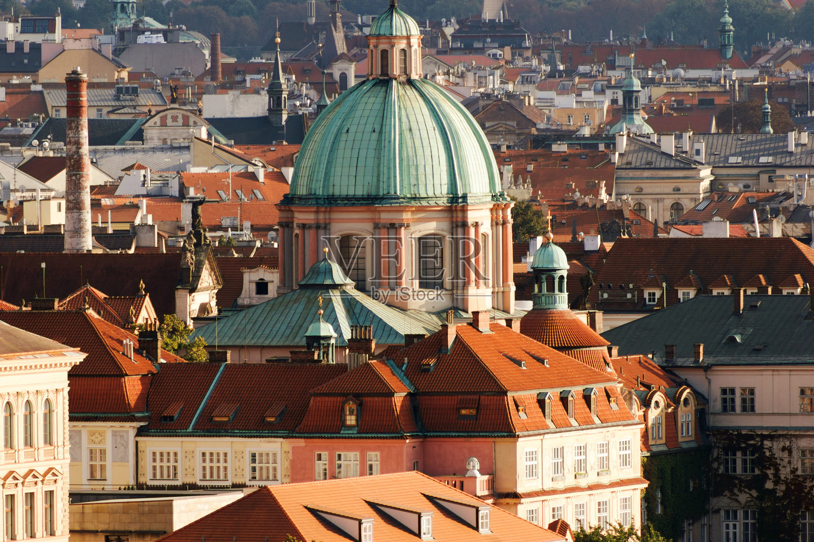 布拉格空中照片摄影图片