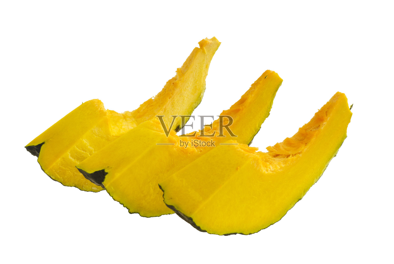 分离南瓜三片照片摄影图片