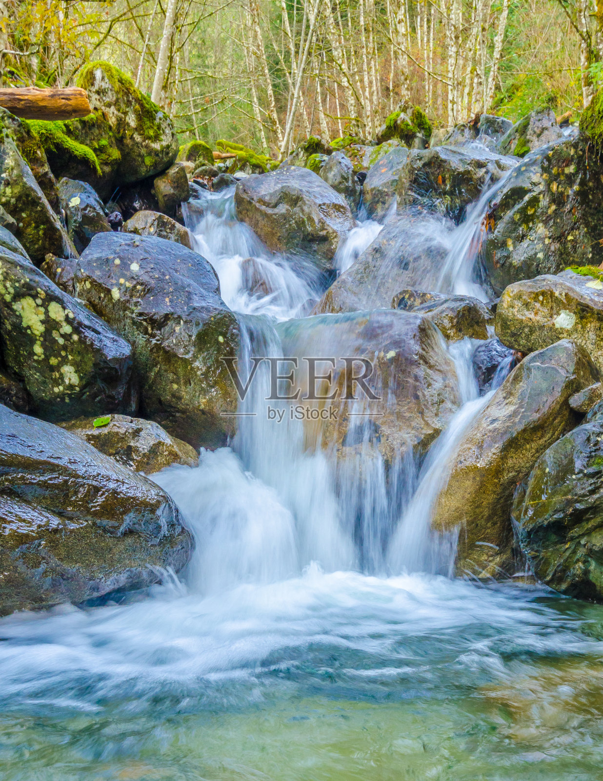 加拿大不列颠哥伦比亚省的山河。照片摄影图片