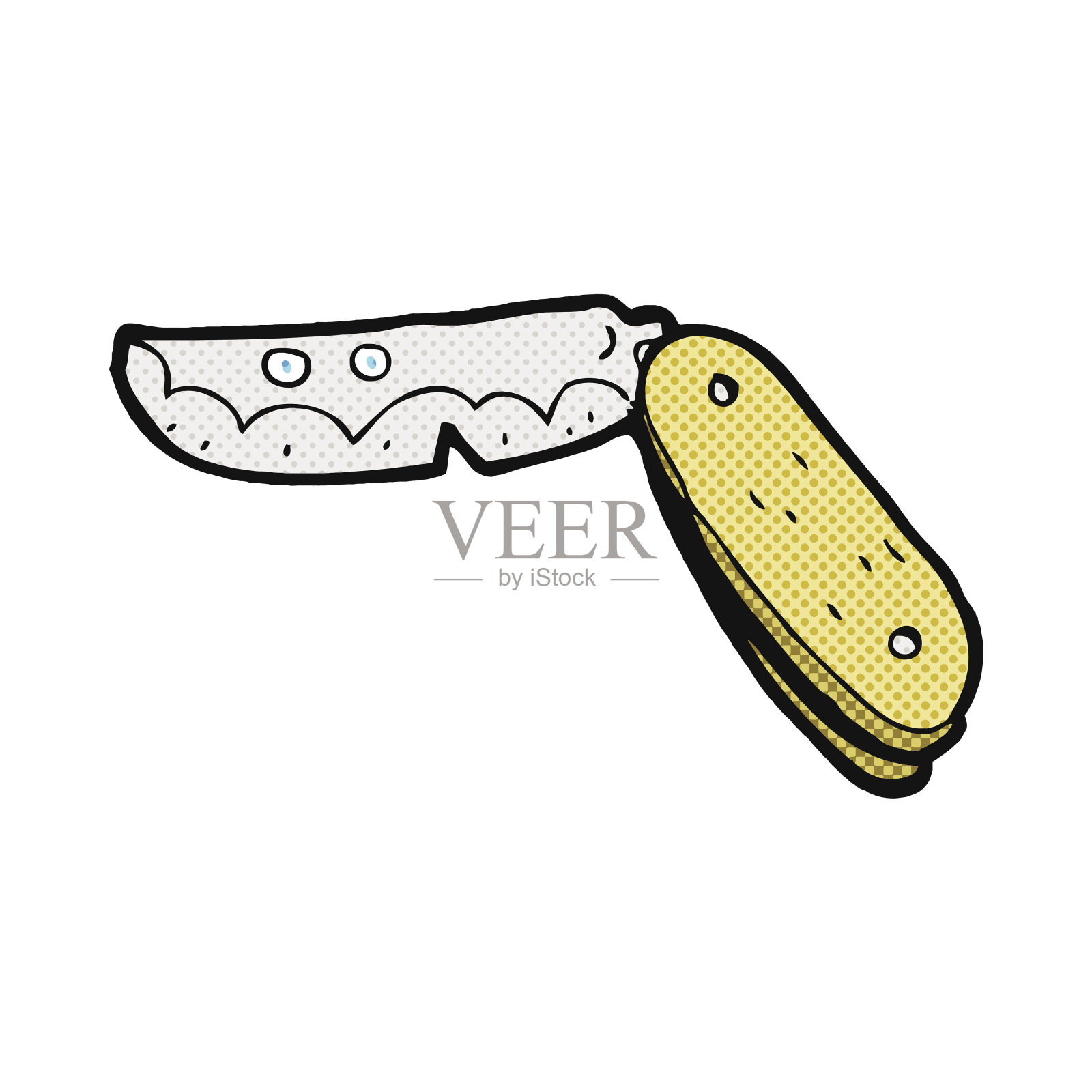 漫画折刀设计元素图片