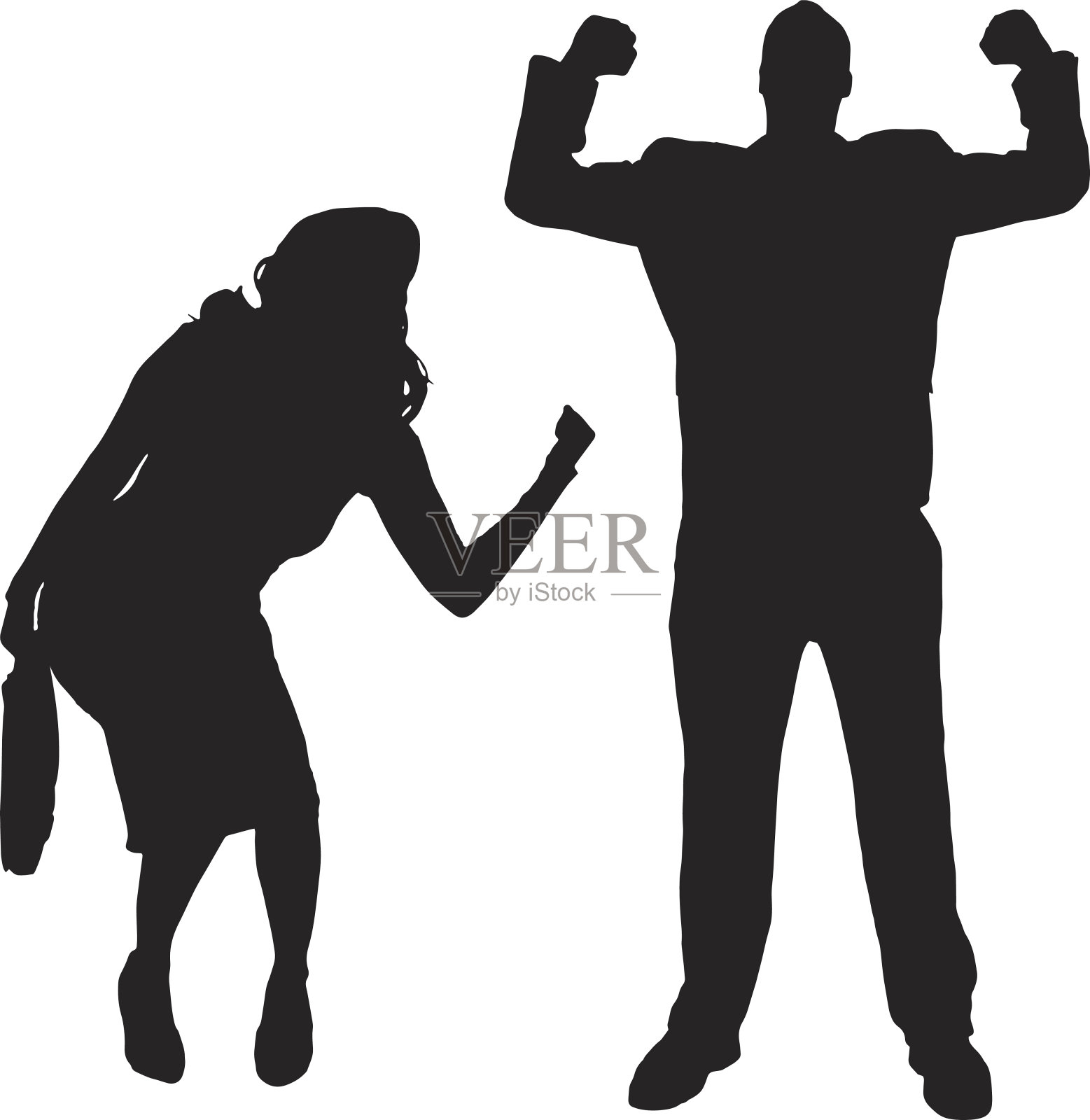 矢量剪影的商业人士。设计元素图片