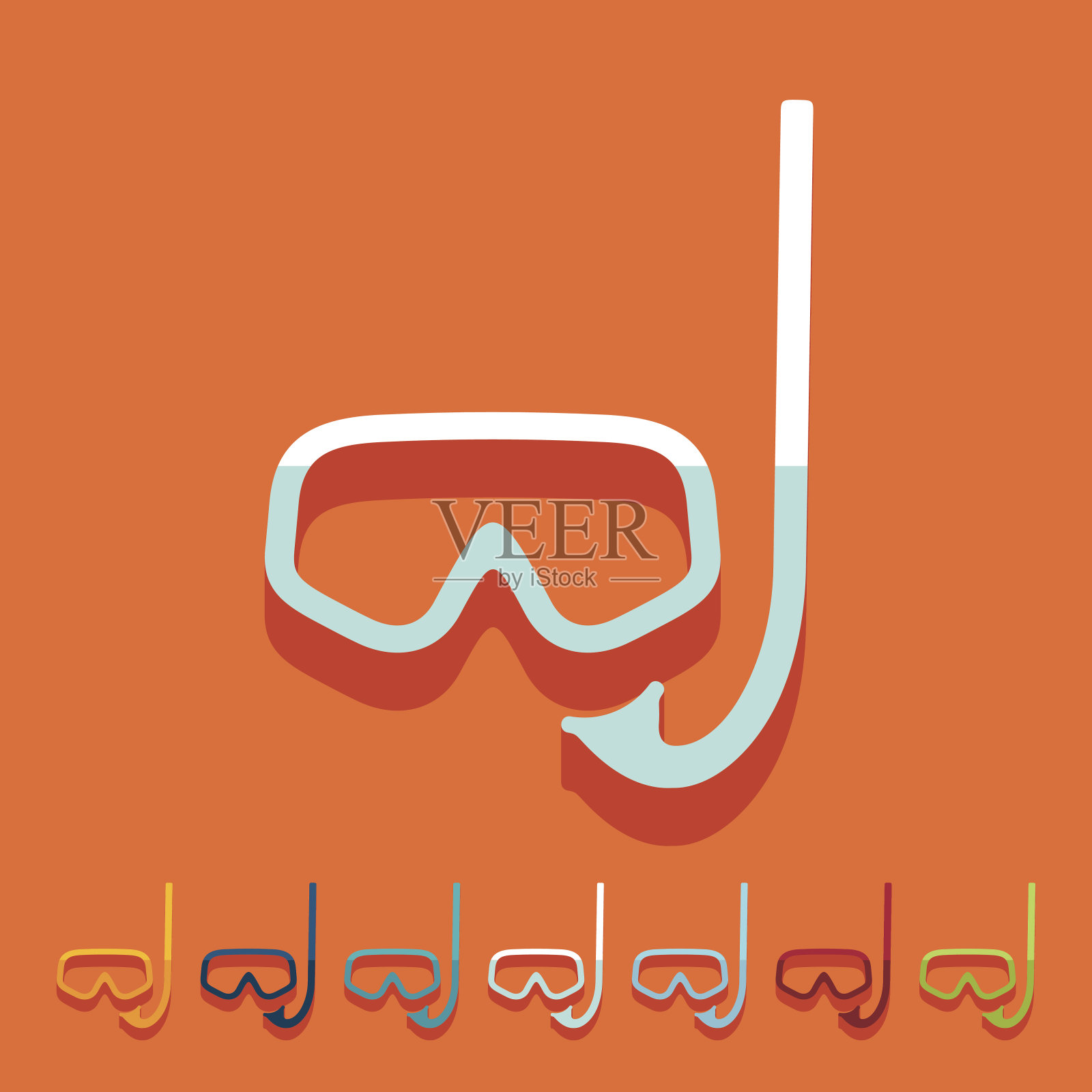 平面设计:面具插画图片素材