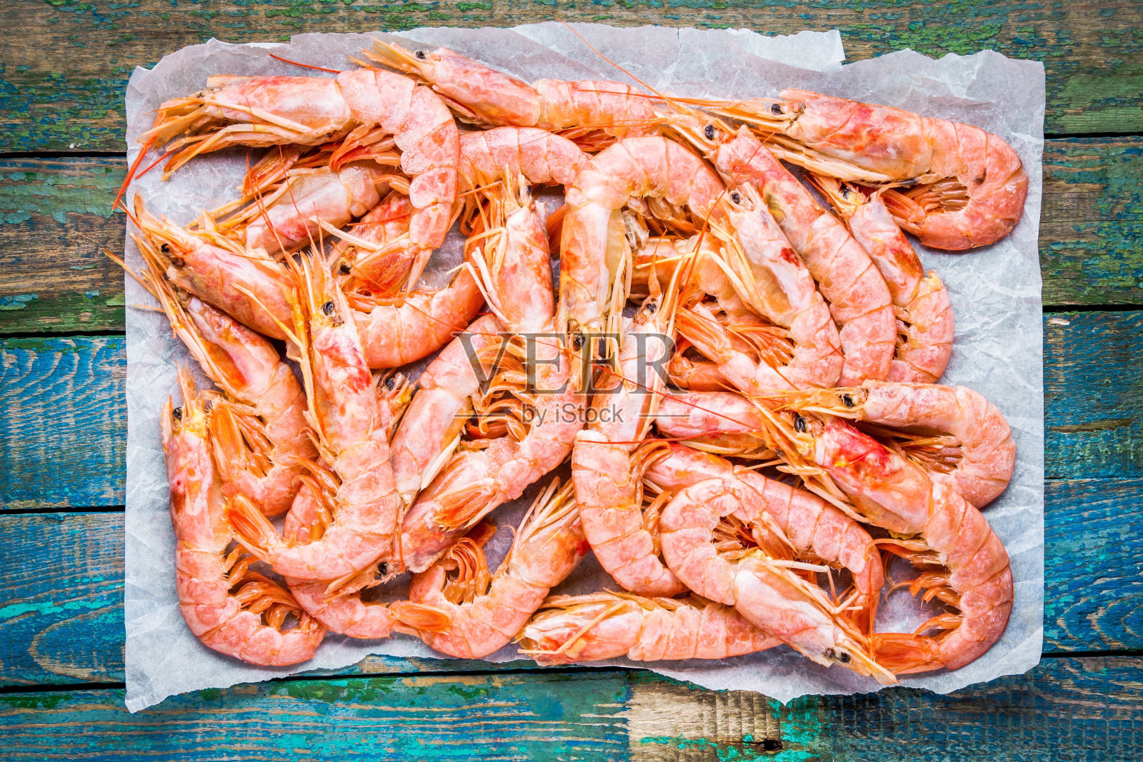 新鲜的生虾照片摄影图片