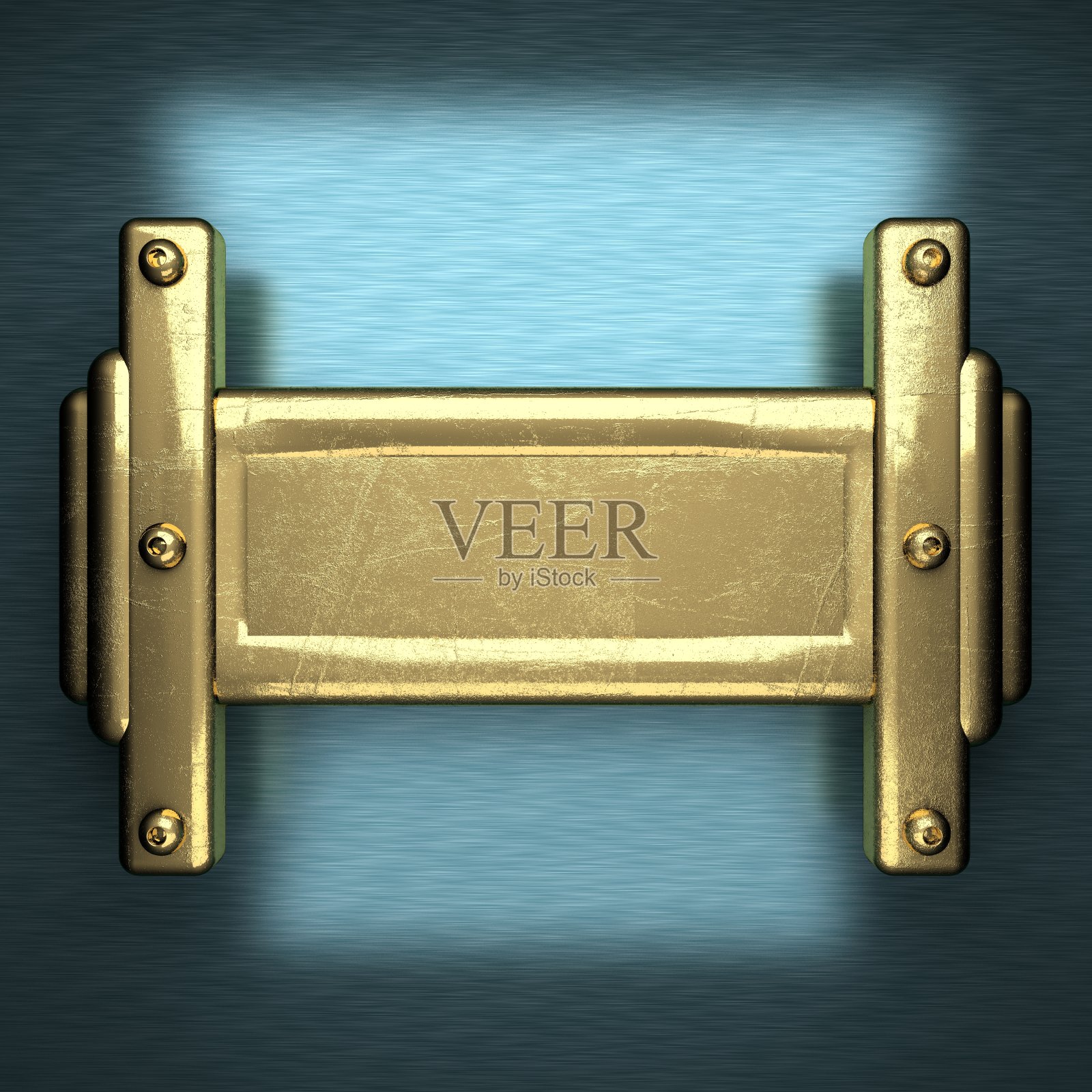 蓝色金属背景与黄色元素照片摄影图片