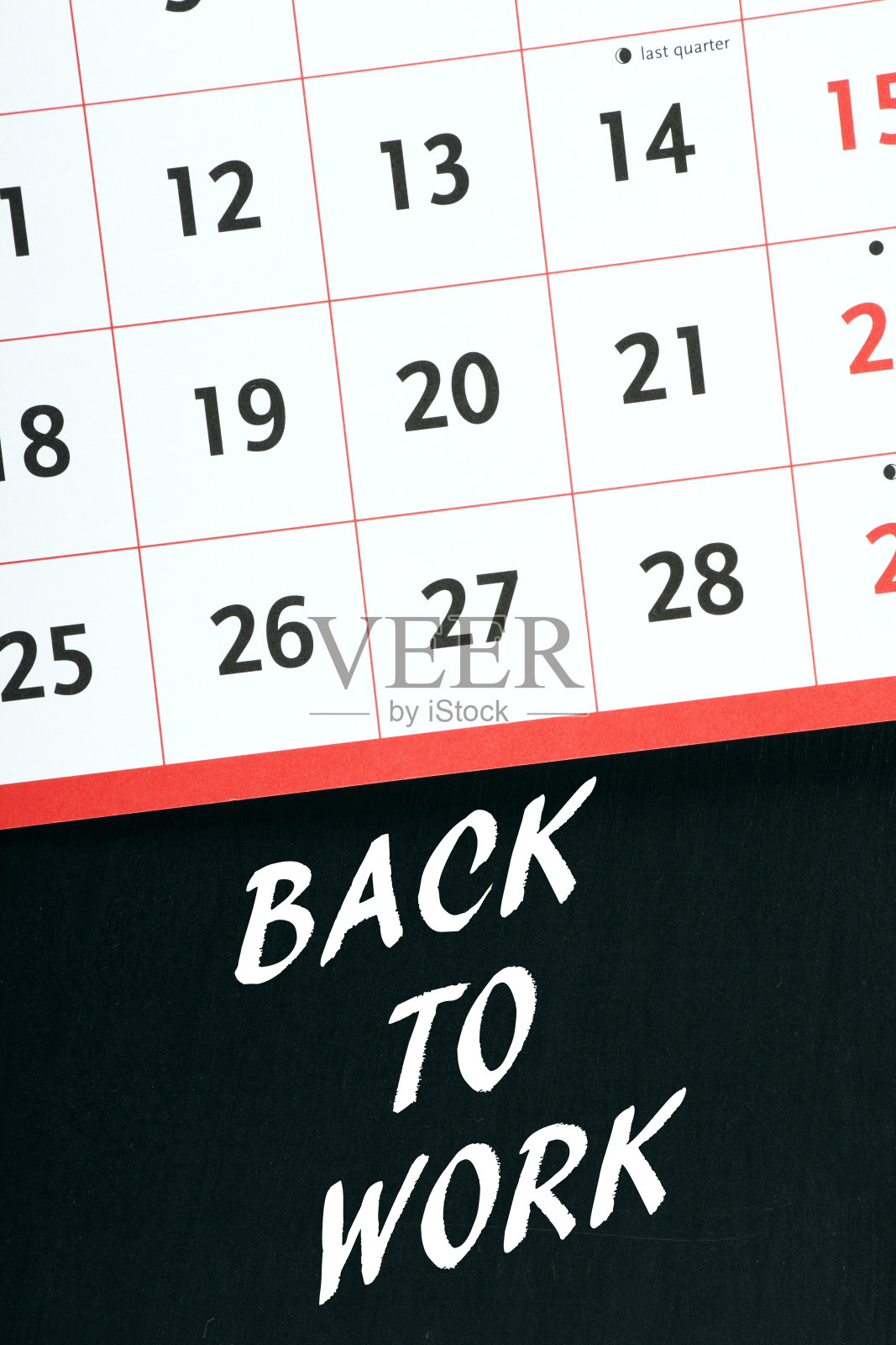 回到工作提醒照片摄影图片