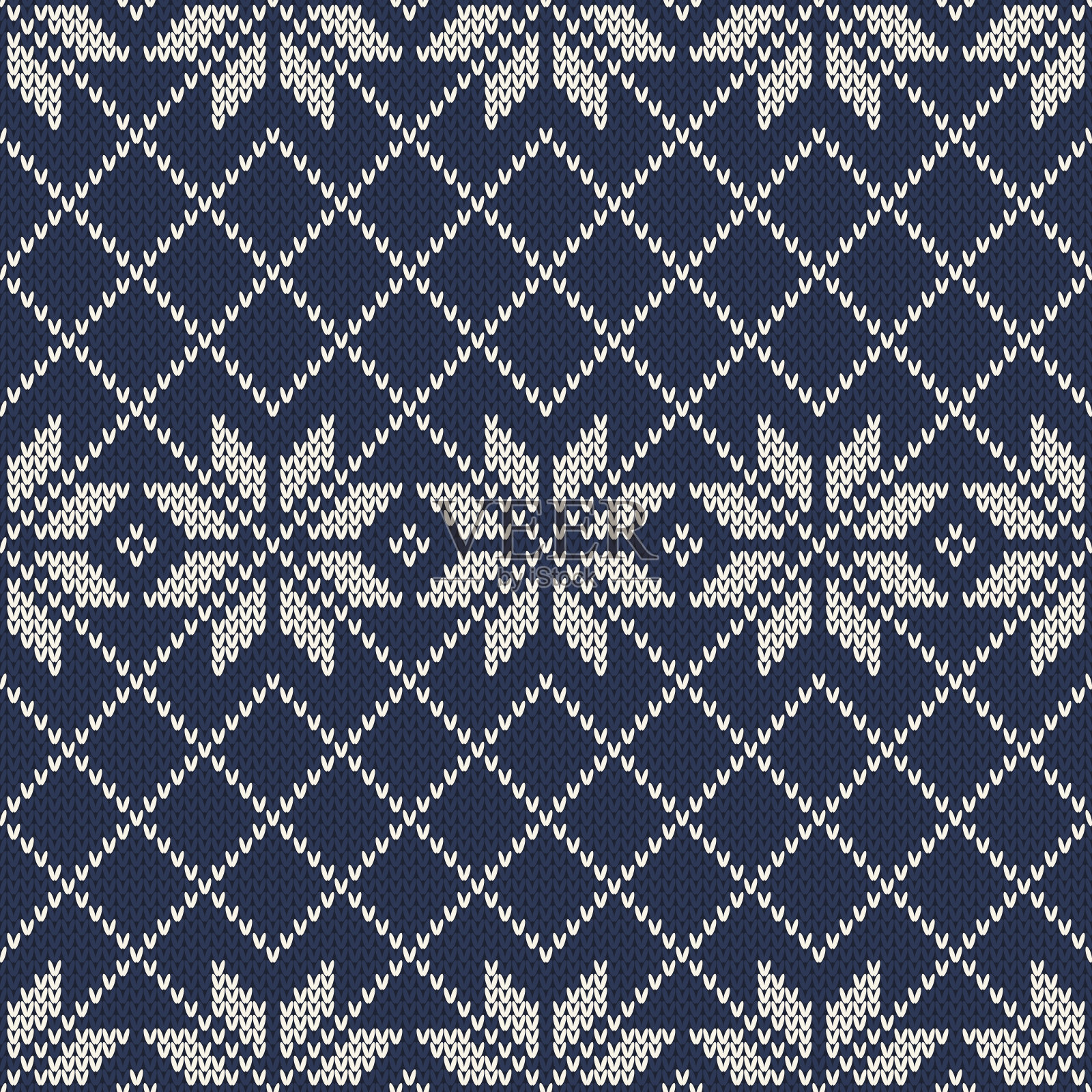 冬季毛衣设计。无缝针织图案插画图片素材