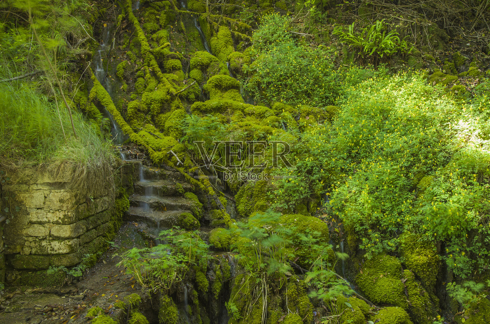 瓦龙瀑布照片摄影图片