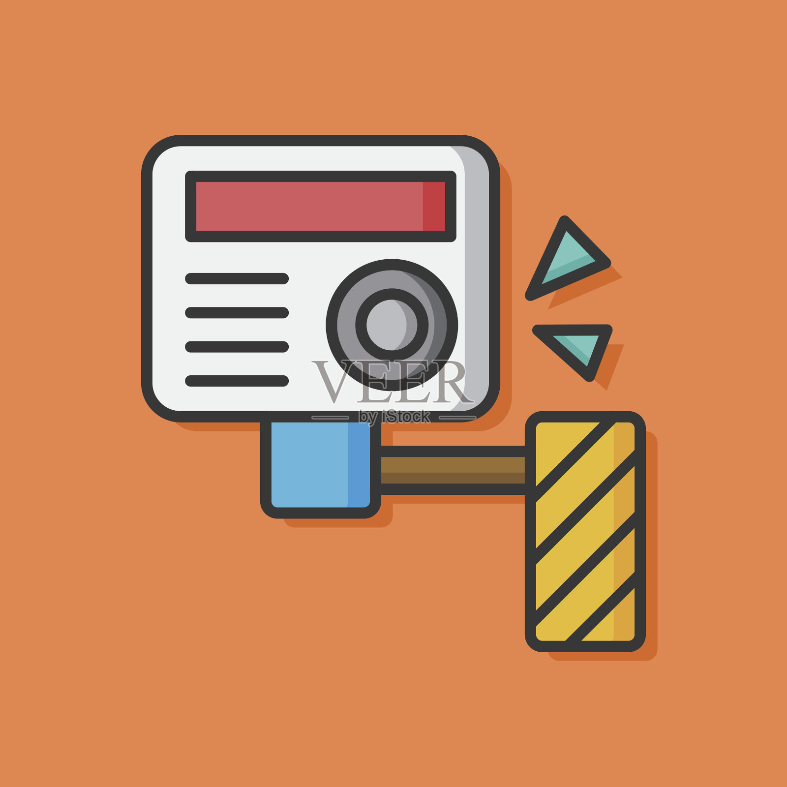 交通监控矢量图标插画图片素材