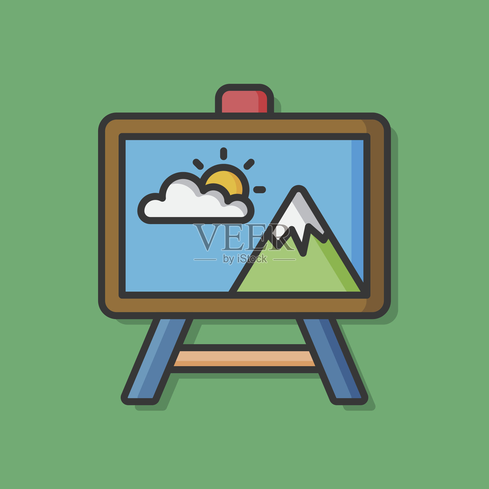 绘制艺术品矢量图标插画图片素材