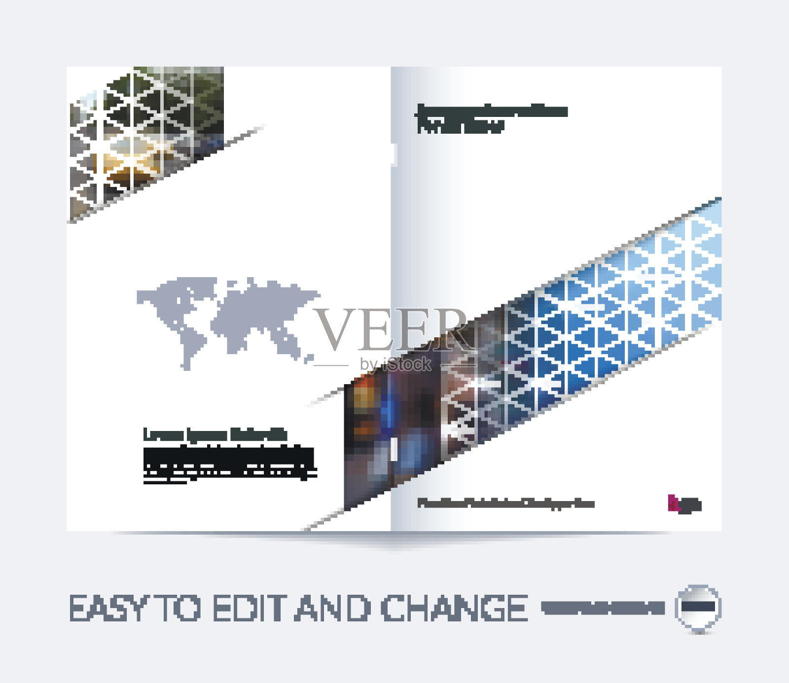 宣传册模板布局、封面设计、年报、杂志、设计模板素材