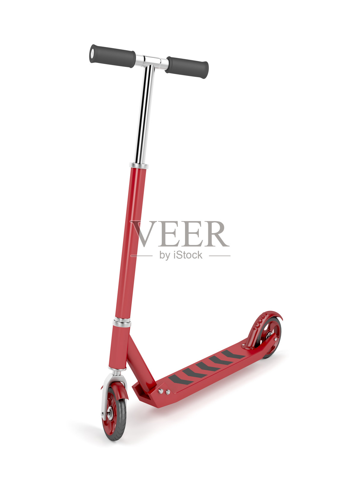 红色的踢踏板车照片摄影图片