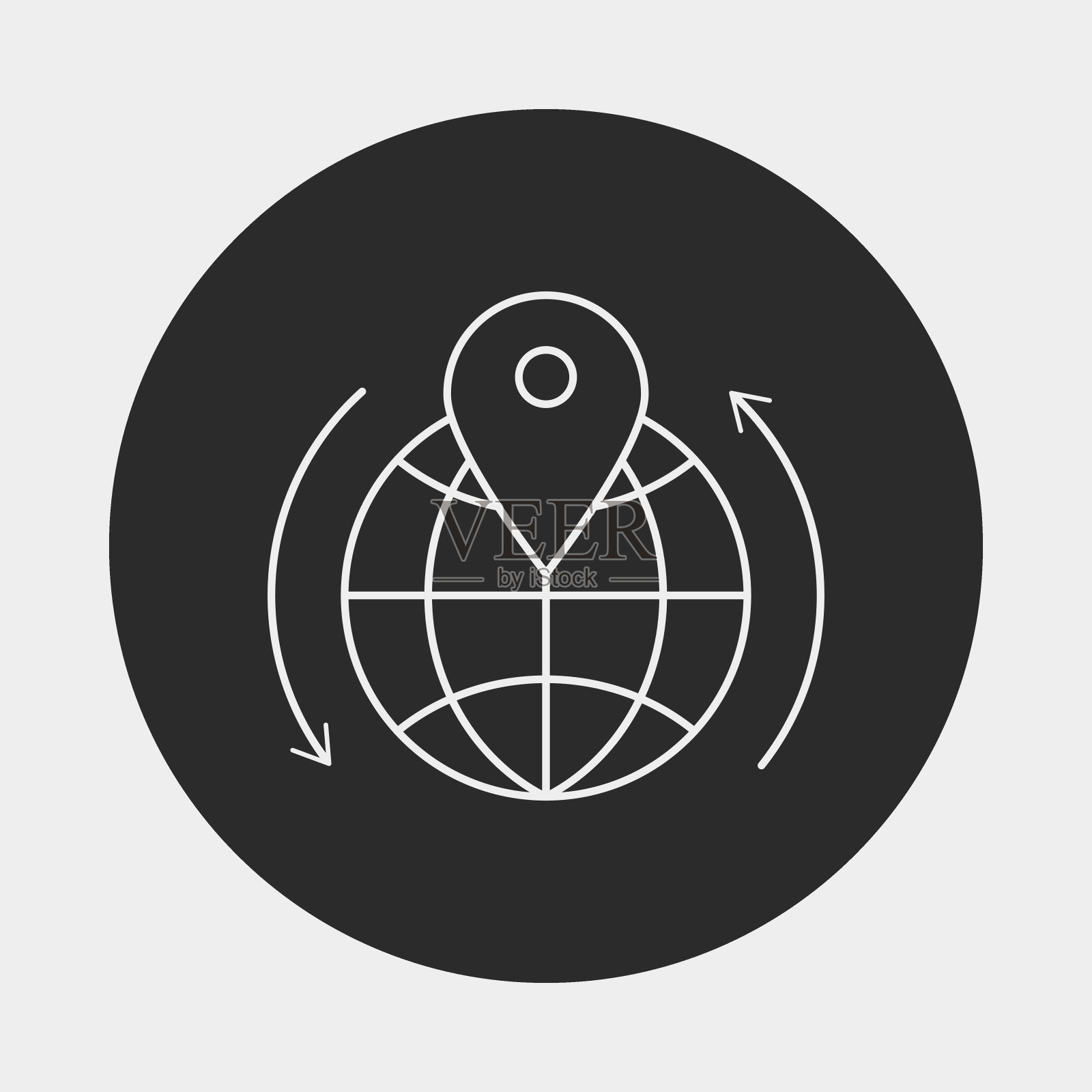 物流货运地图线图标图标素材