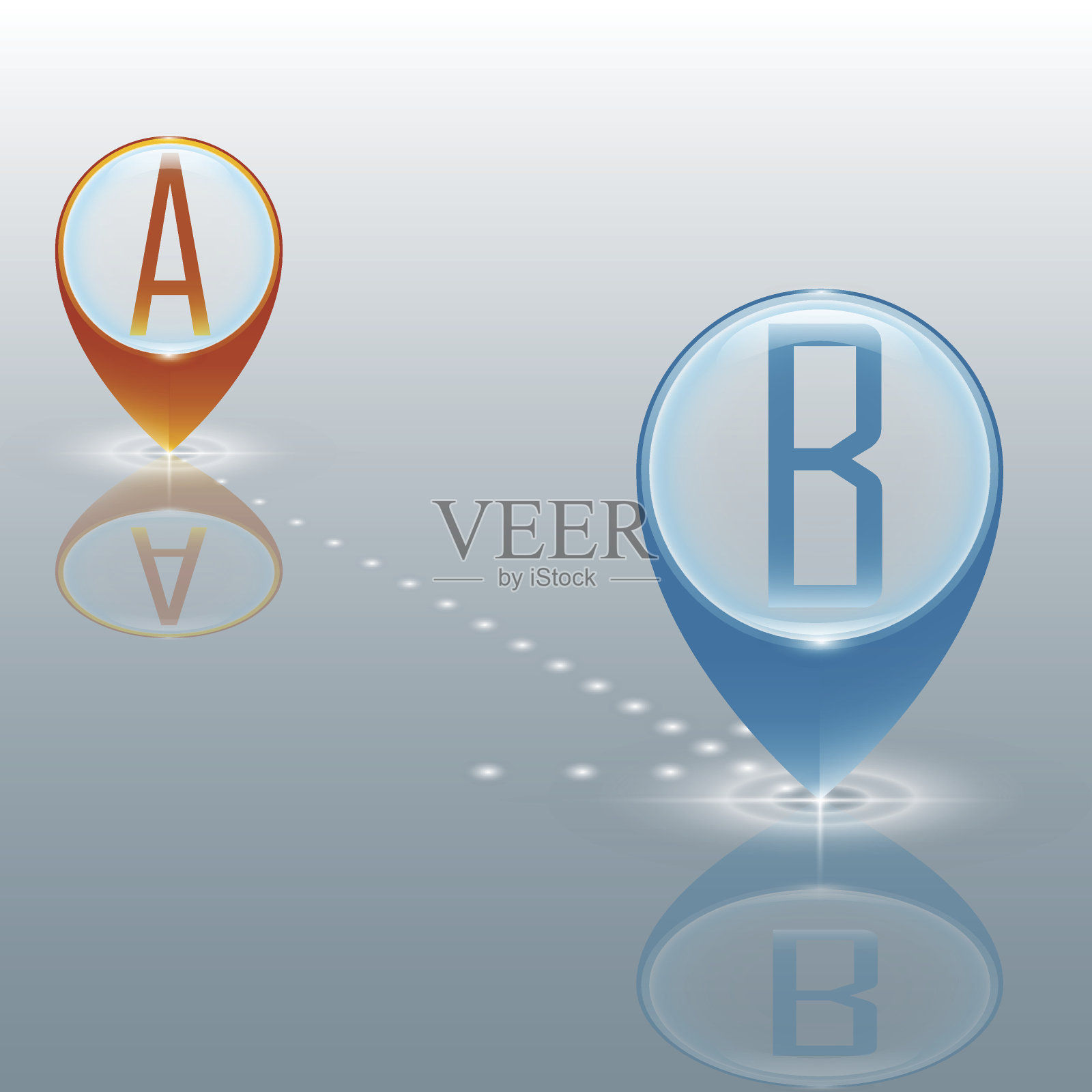 两步地图指针信息图插画图片素材