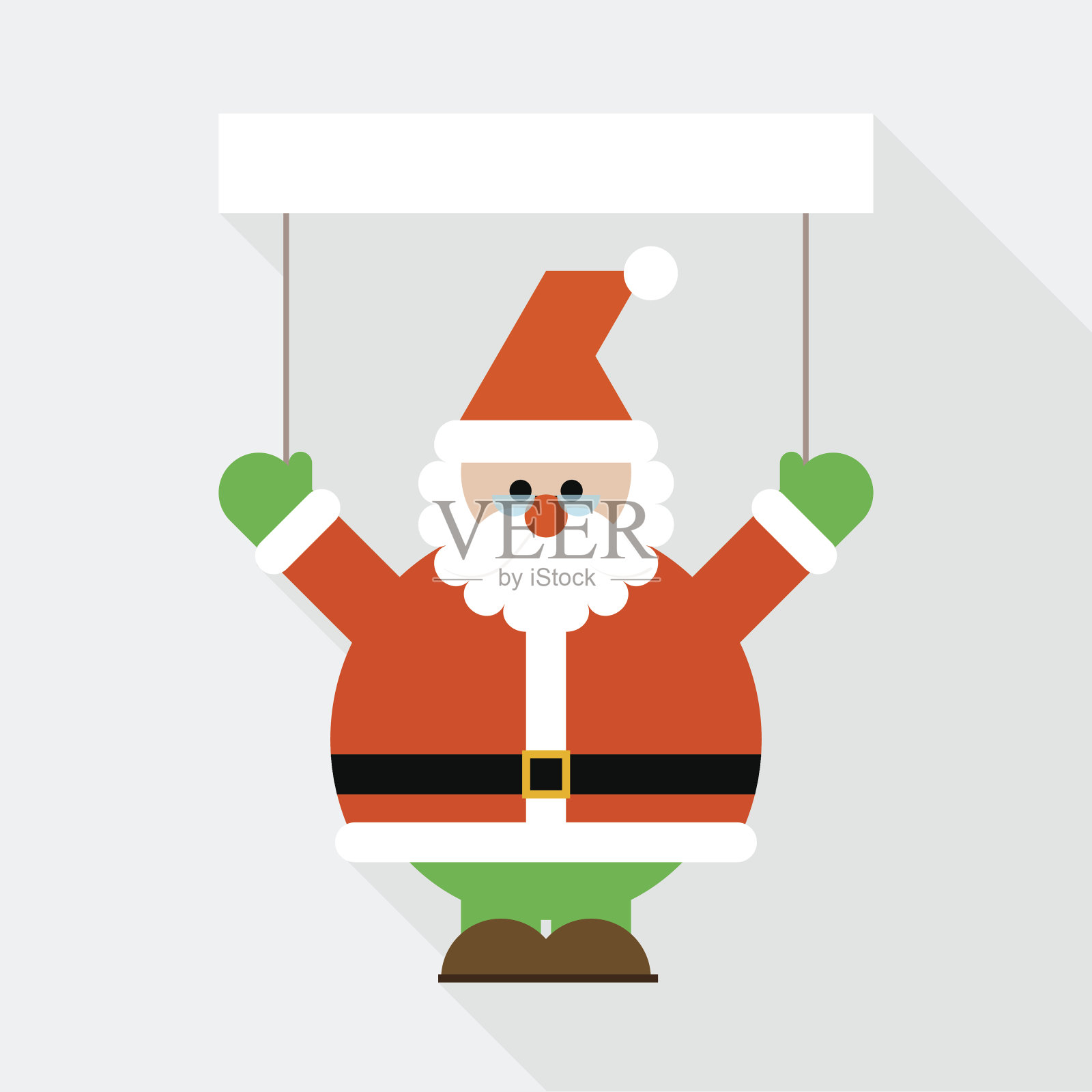 圣诞老人的祝福插画图片素材