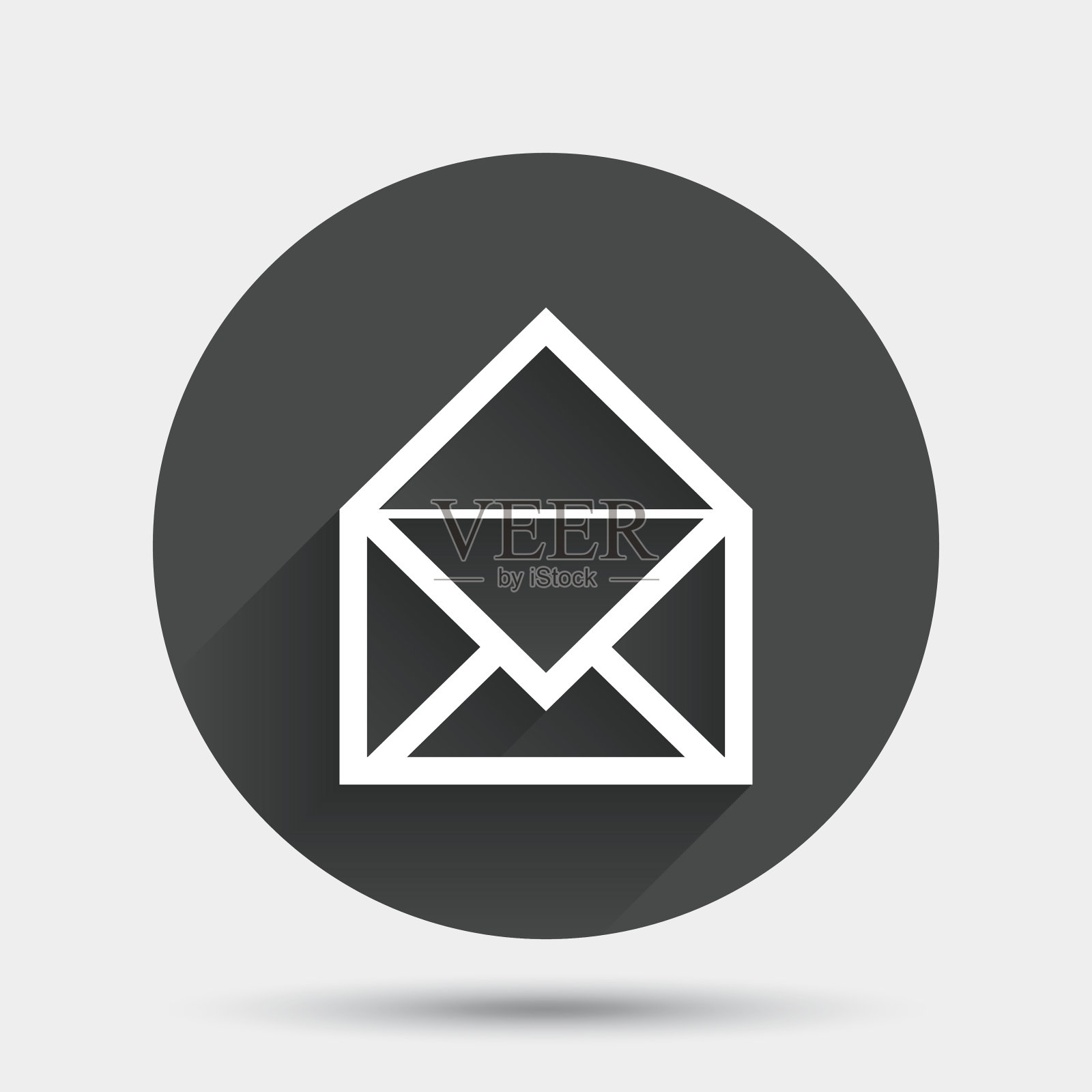 邮件图标。信封的象征。信息的信号。插画图片素材