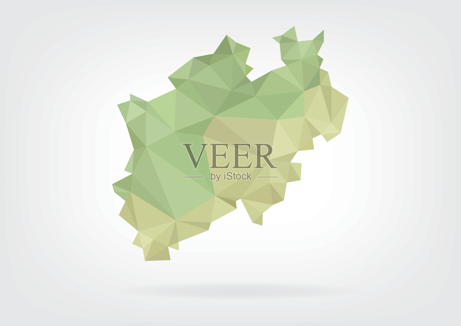 德国北部威斯特法伦地区的低聚地图插画图片素材