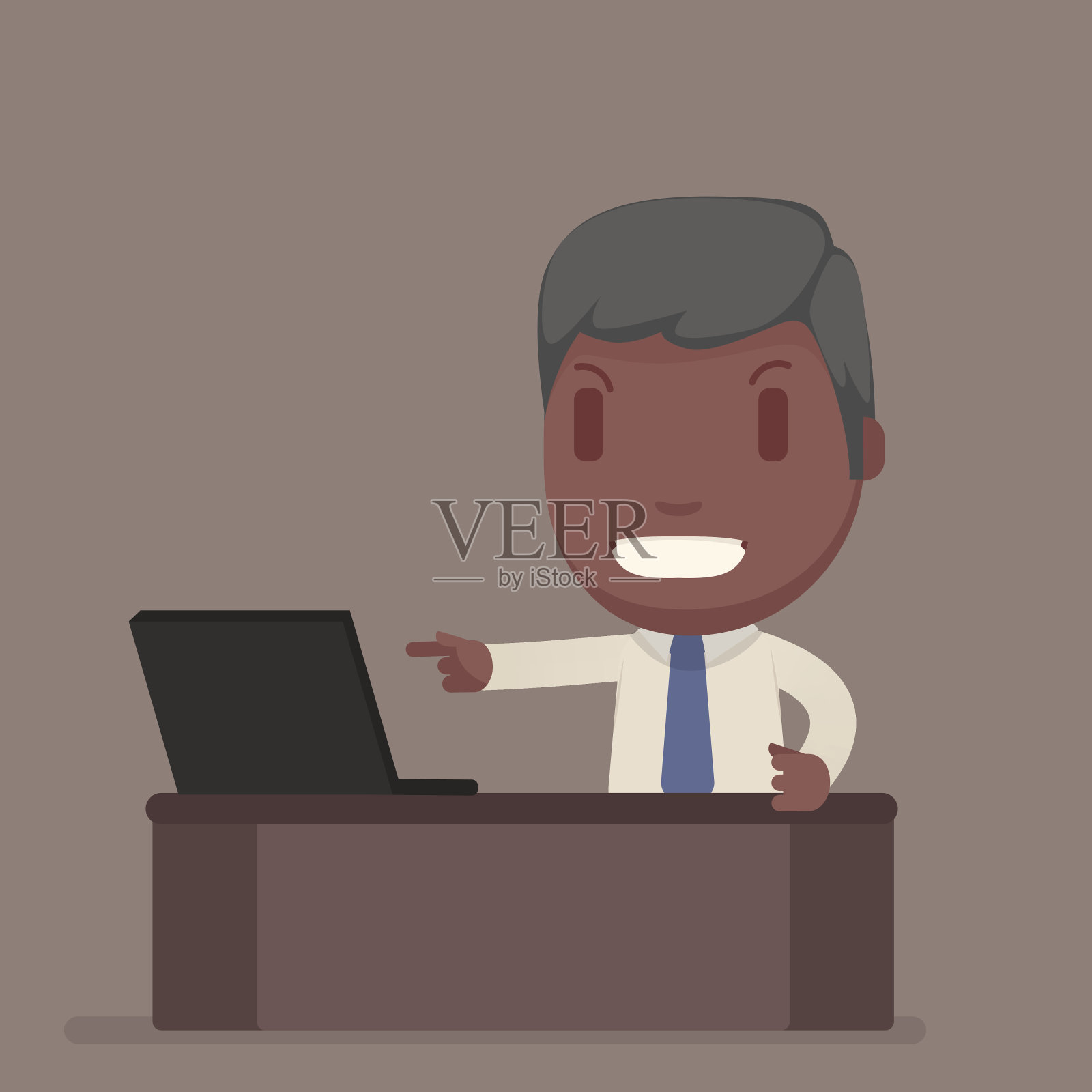 Afroamerican商人插画图片素材