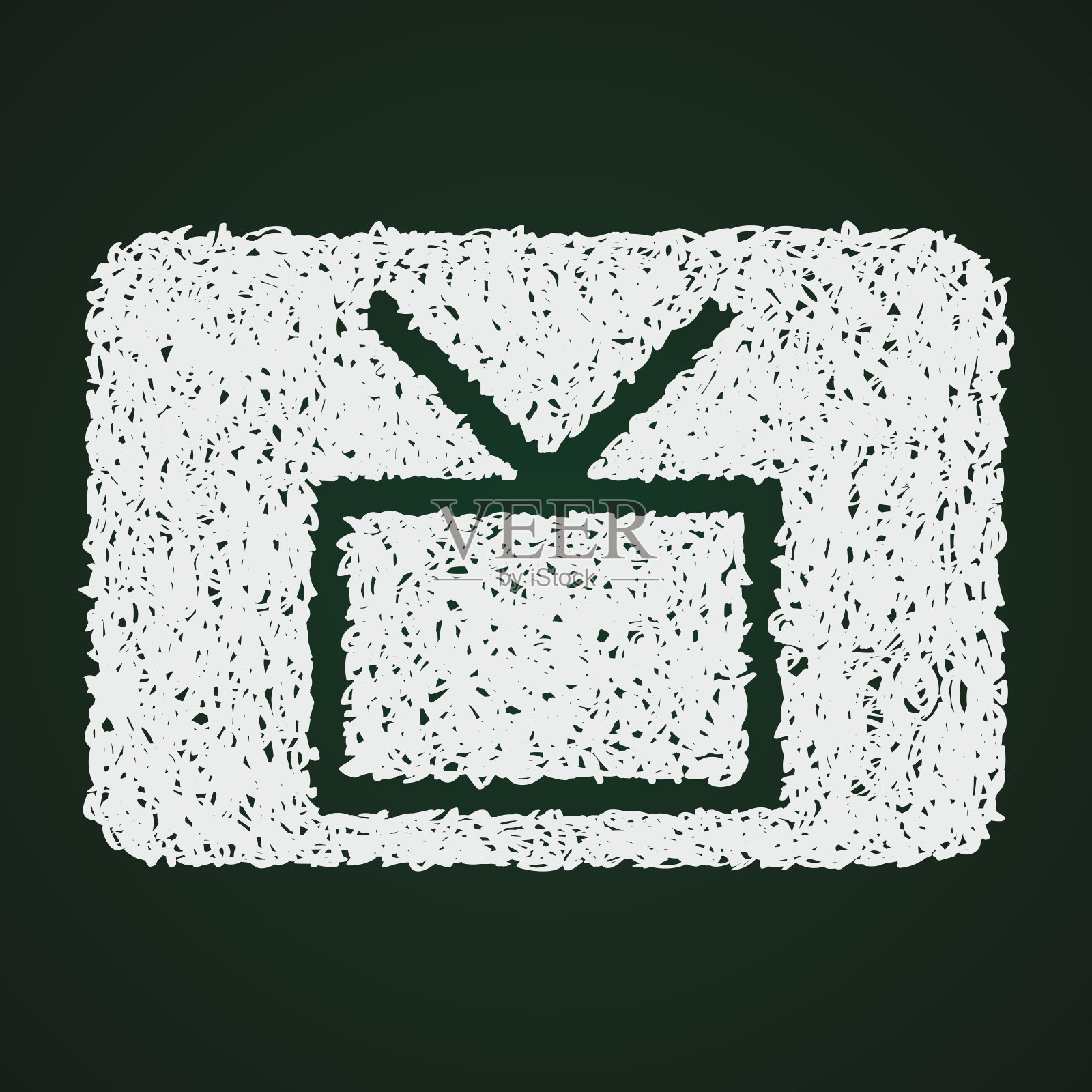 一个简单的涂鸦屏幕按钮插画图片素材