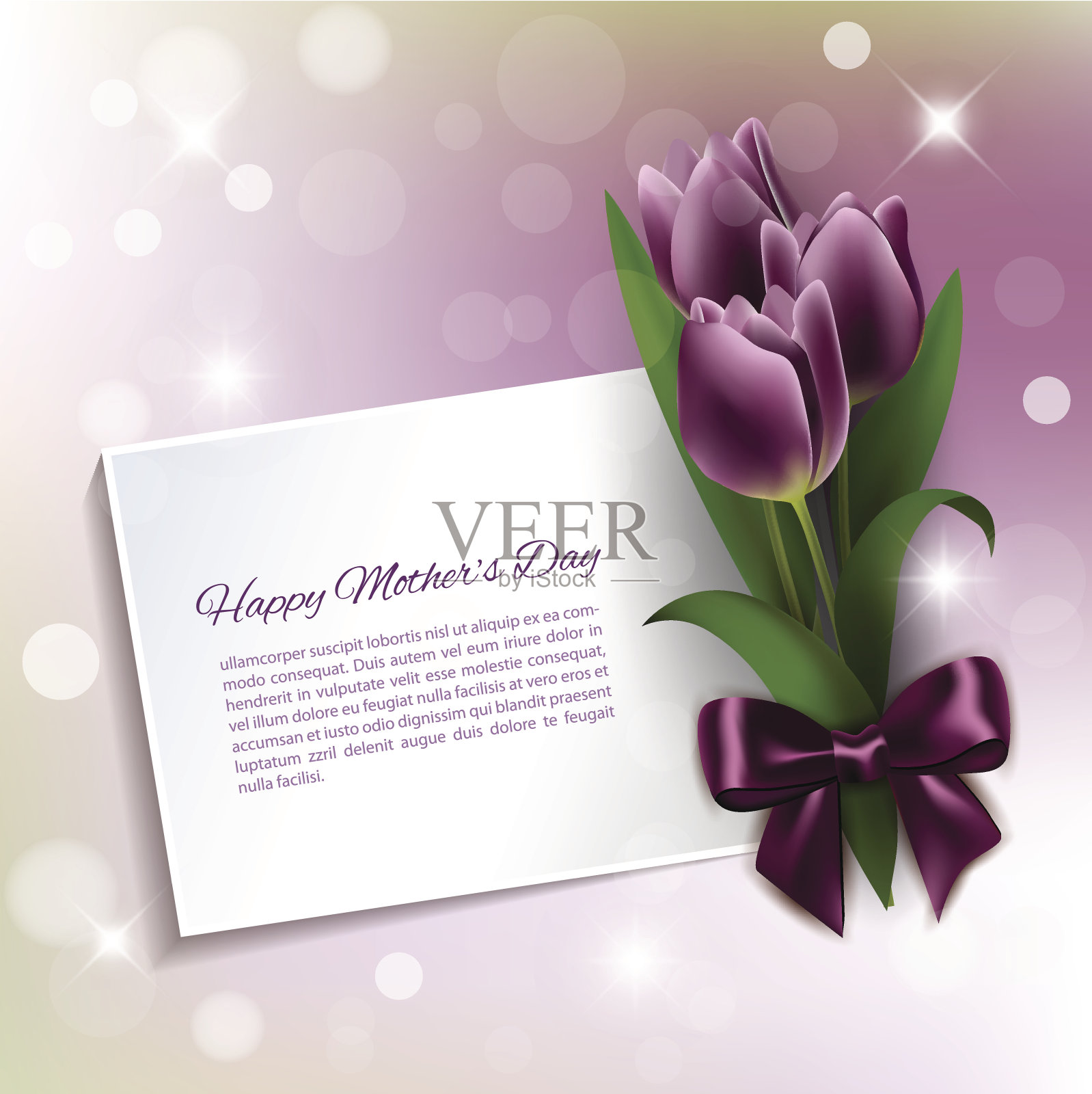 母亲节卡片设计模板素材