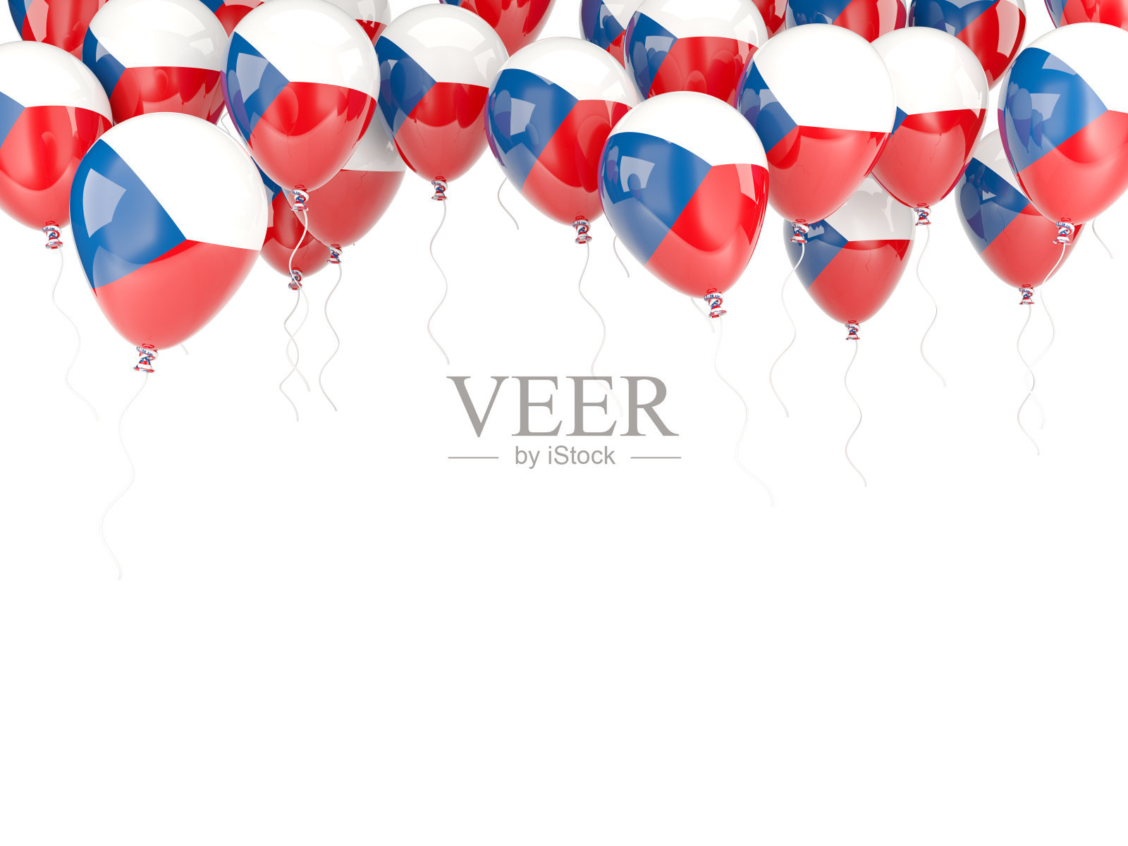 捷克国旗气球框架照片摄影图片