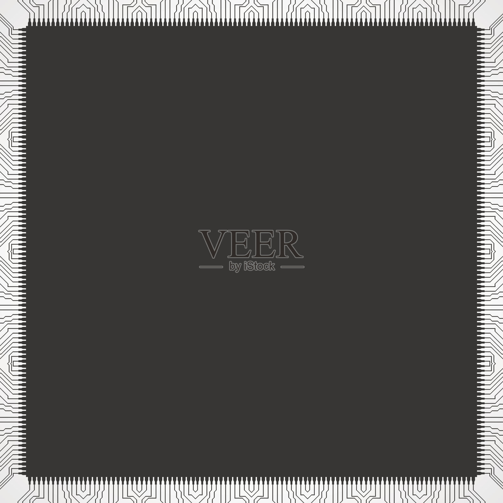 线路板框架。插画图片素材