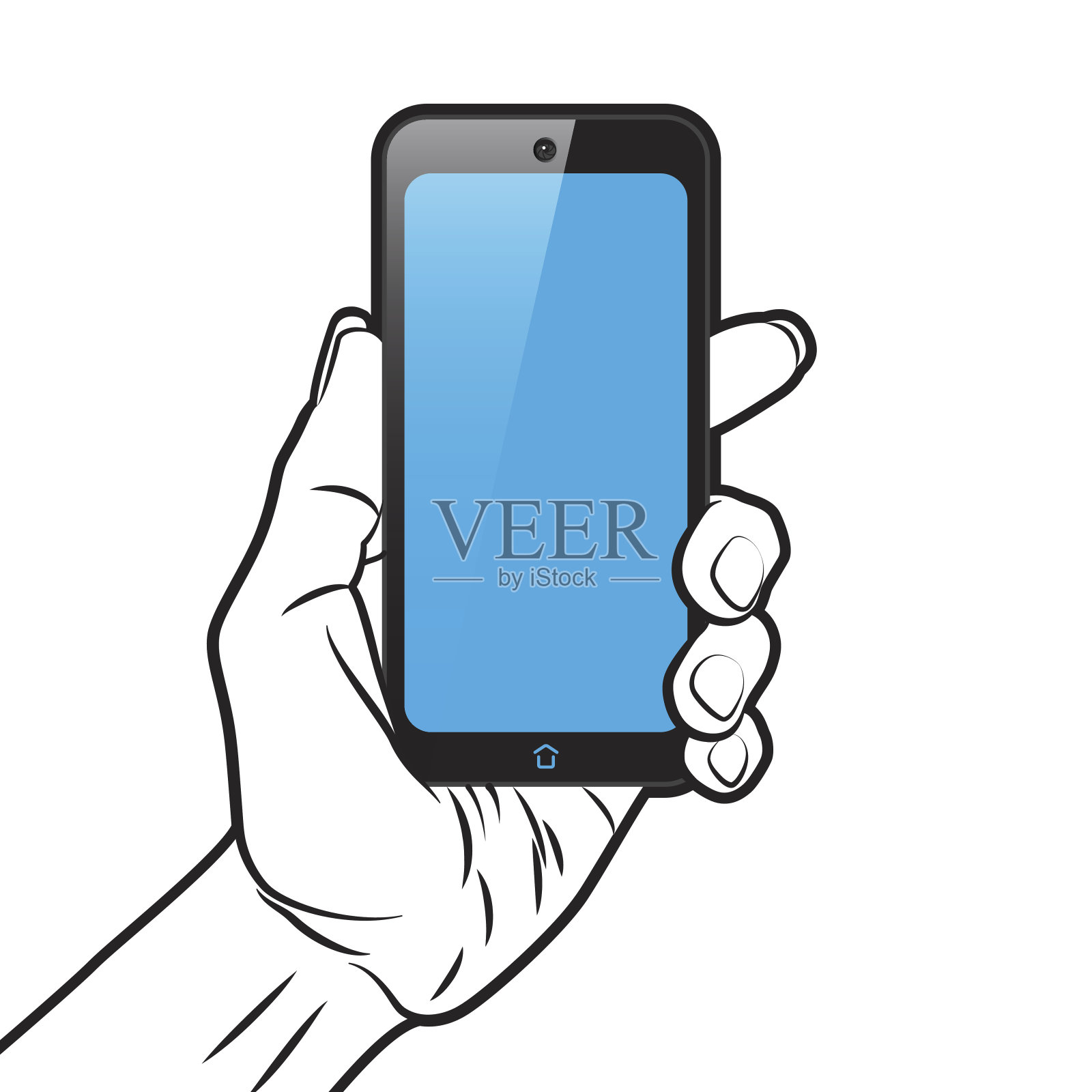 智能手机在手里设计元素图片