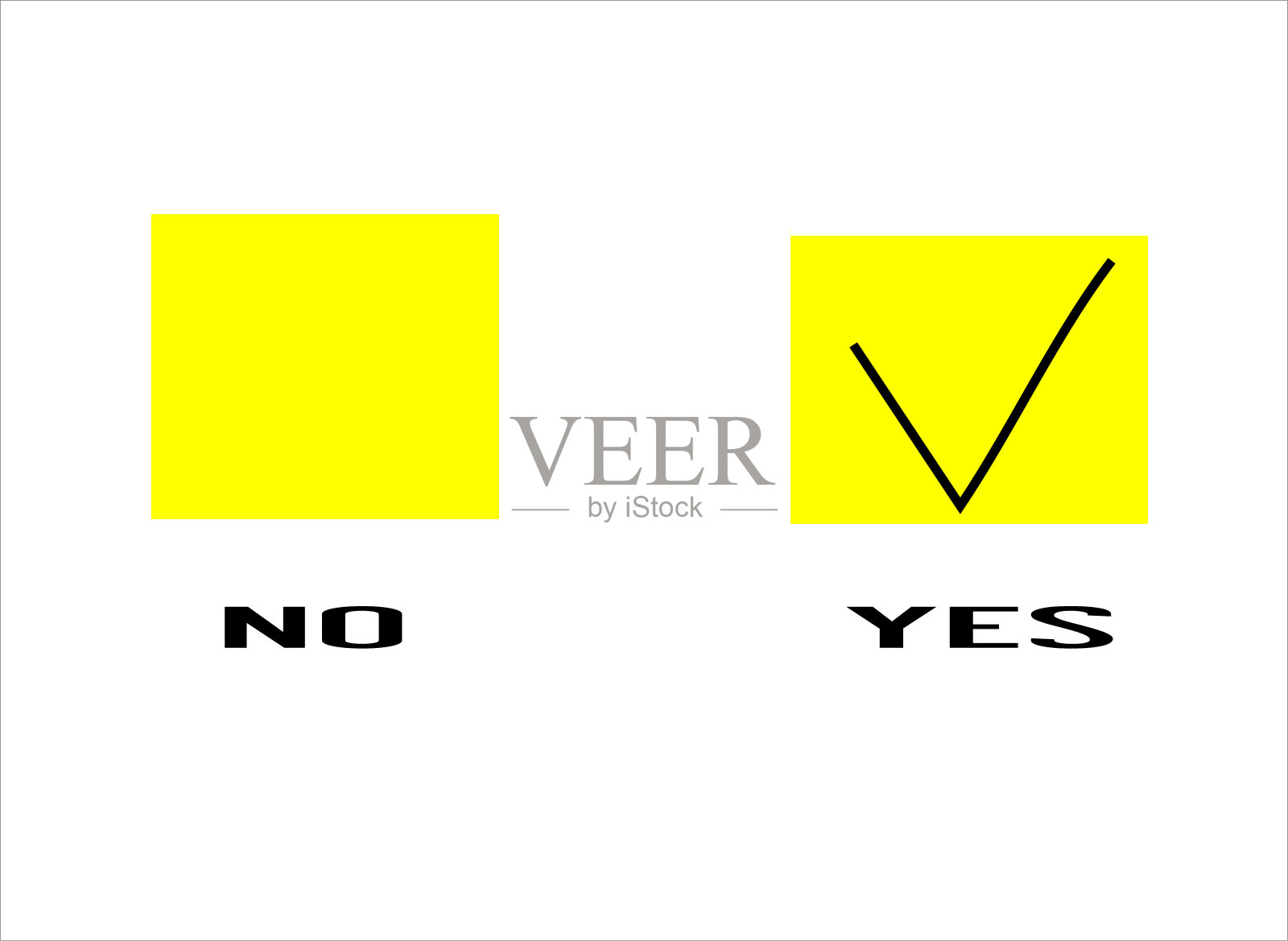 选票上写着“是”和“不是”照片摄影图片