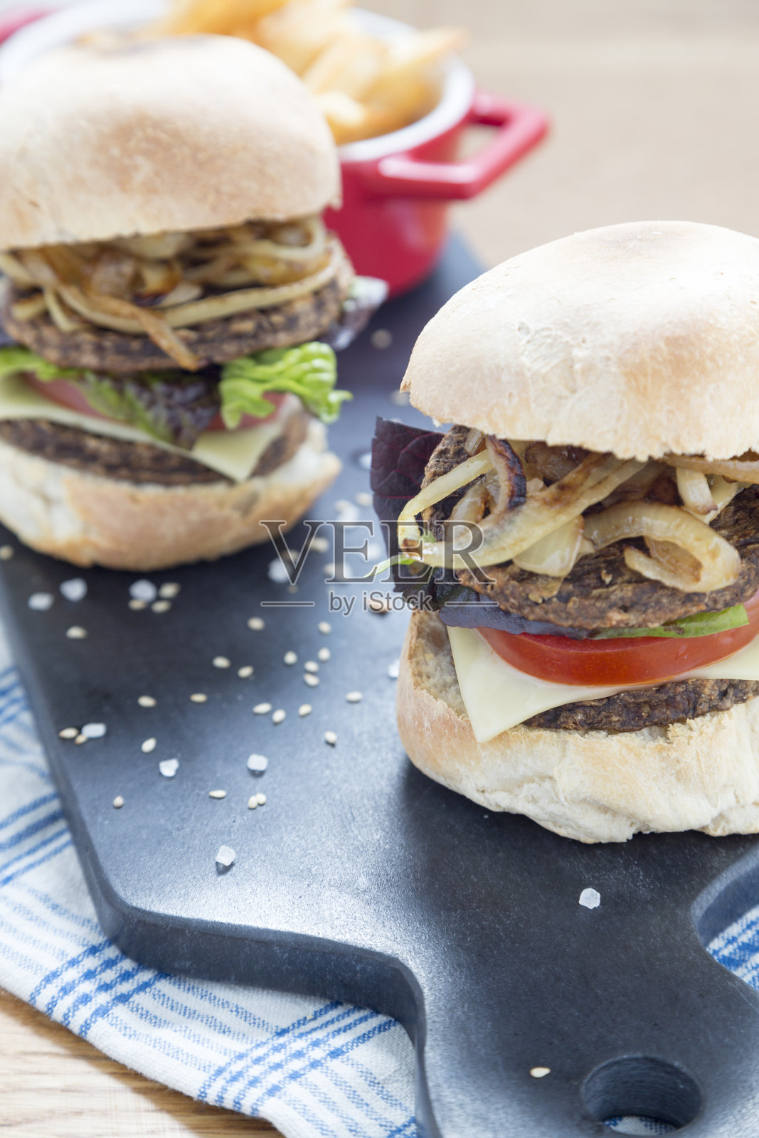 素食汉堡照片摄影图片