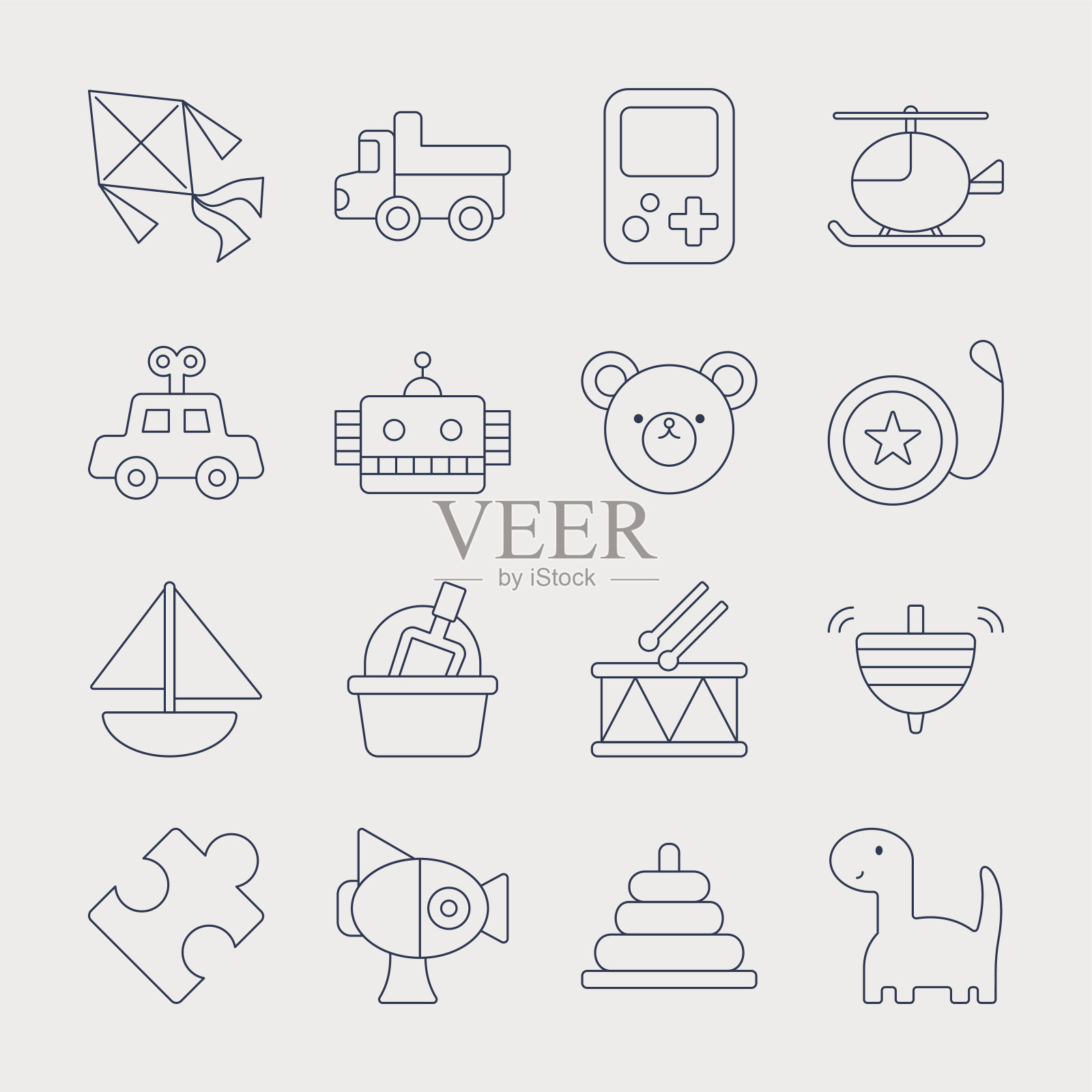 玩具线图标集图标素材