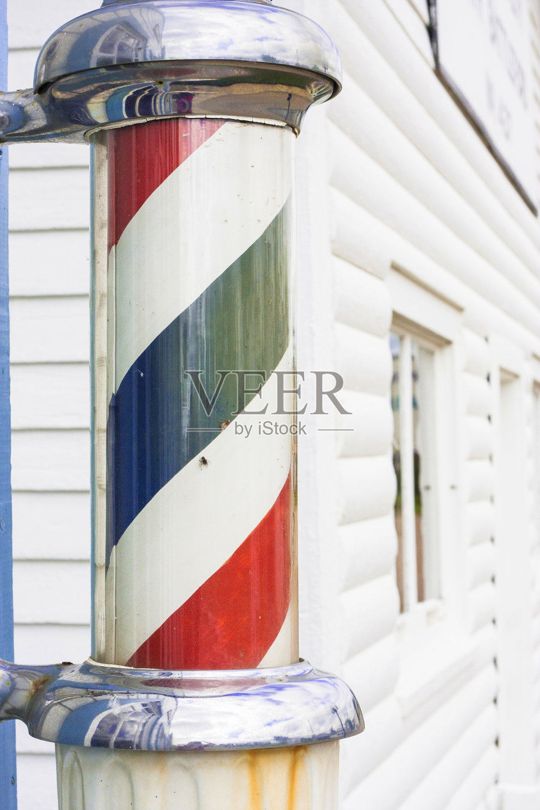 经典理发店杆照片摄影图片