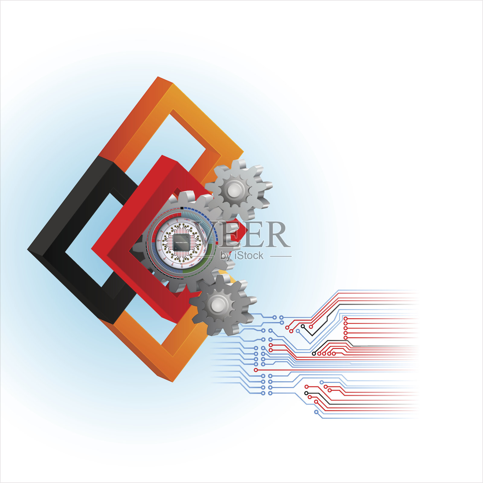 几何循环插画图片素材