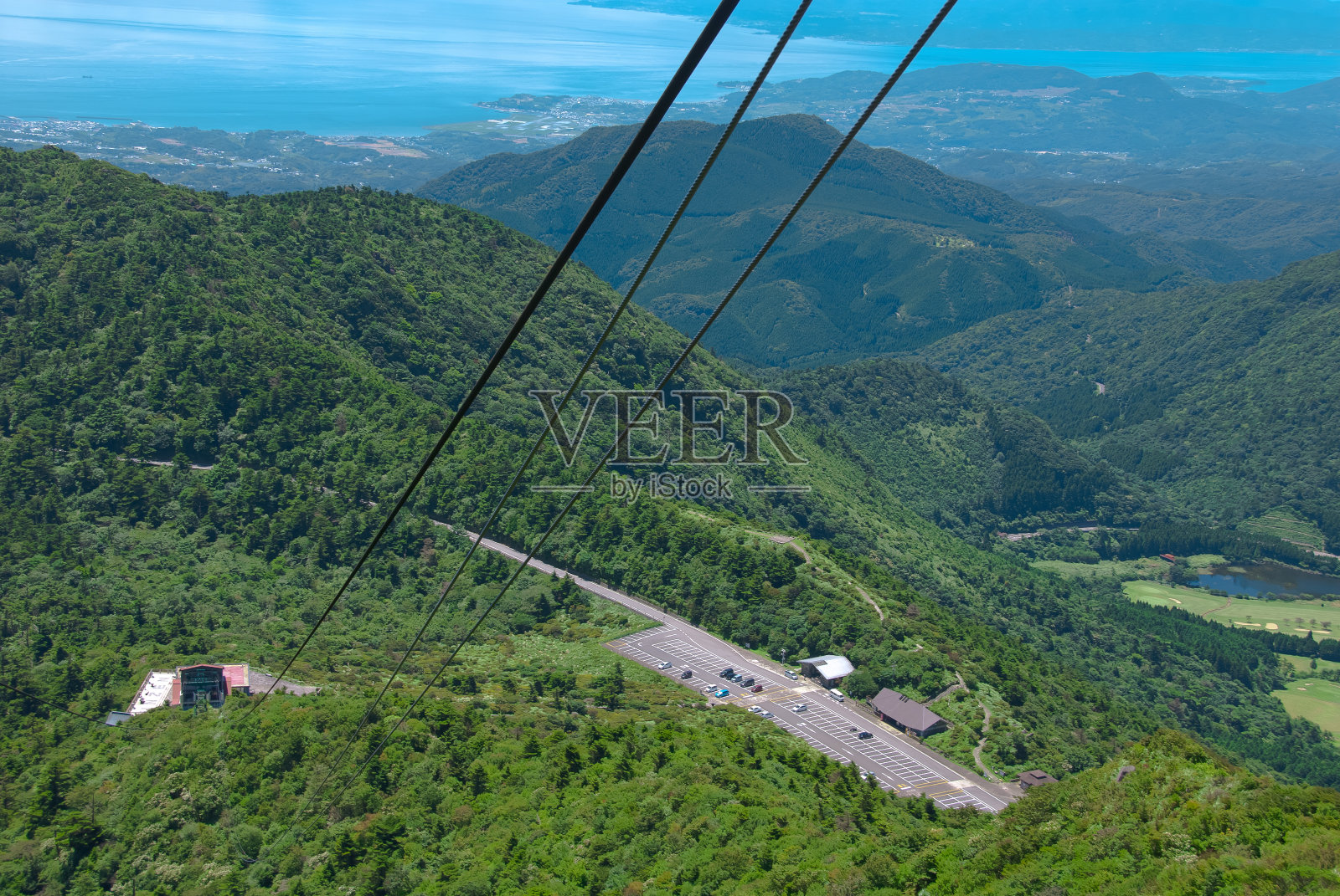 从上面的索道站-云仙山-日本照片摄影图片