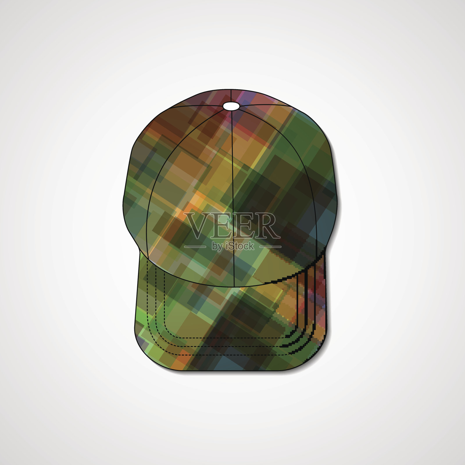 顶帽上的抽象插图设计元素图片