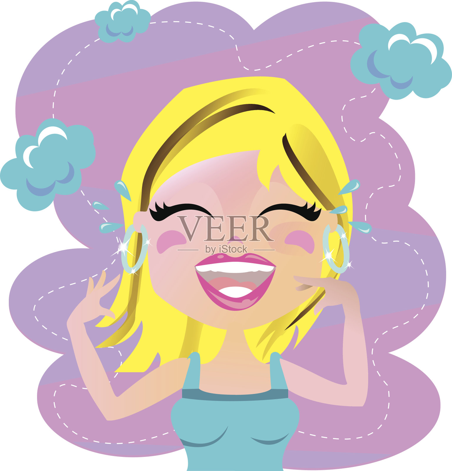 女人笑着设计元素图片