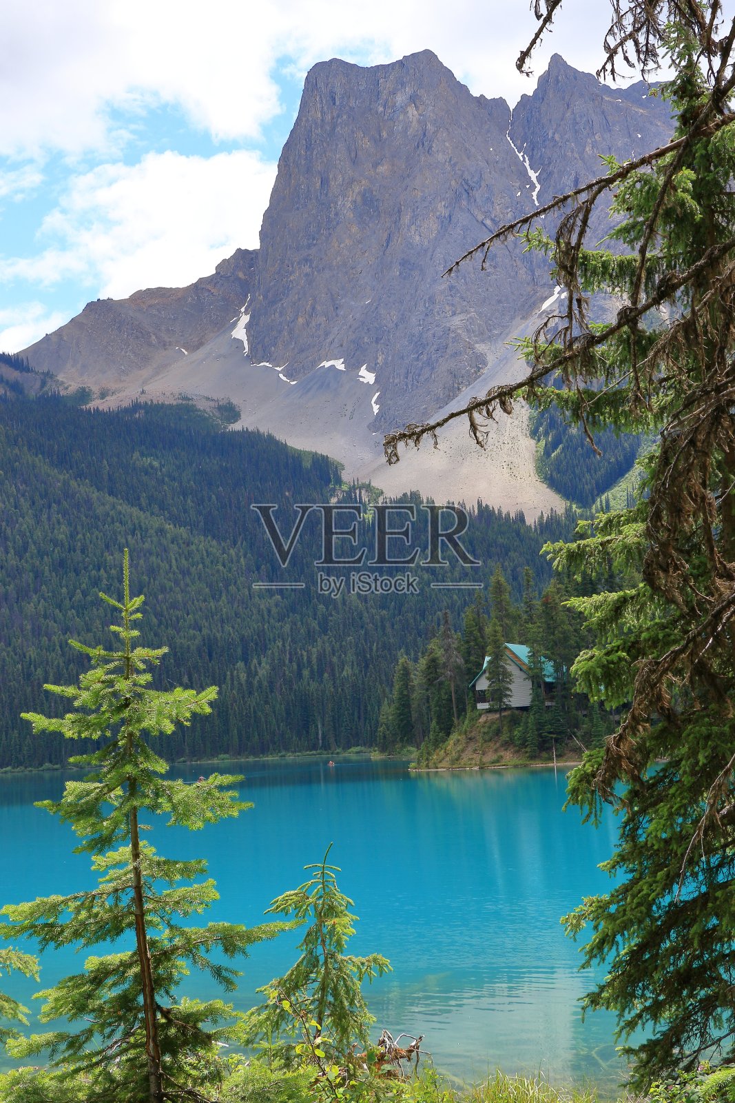 加拿大落基山公园:翡翠湖照片摄影图片